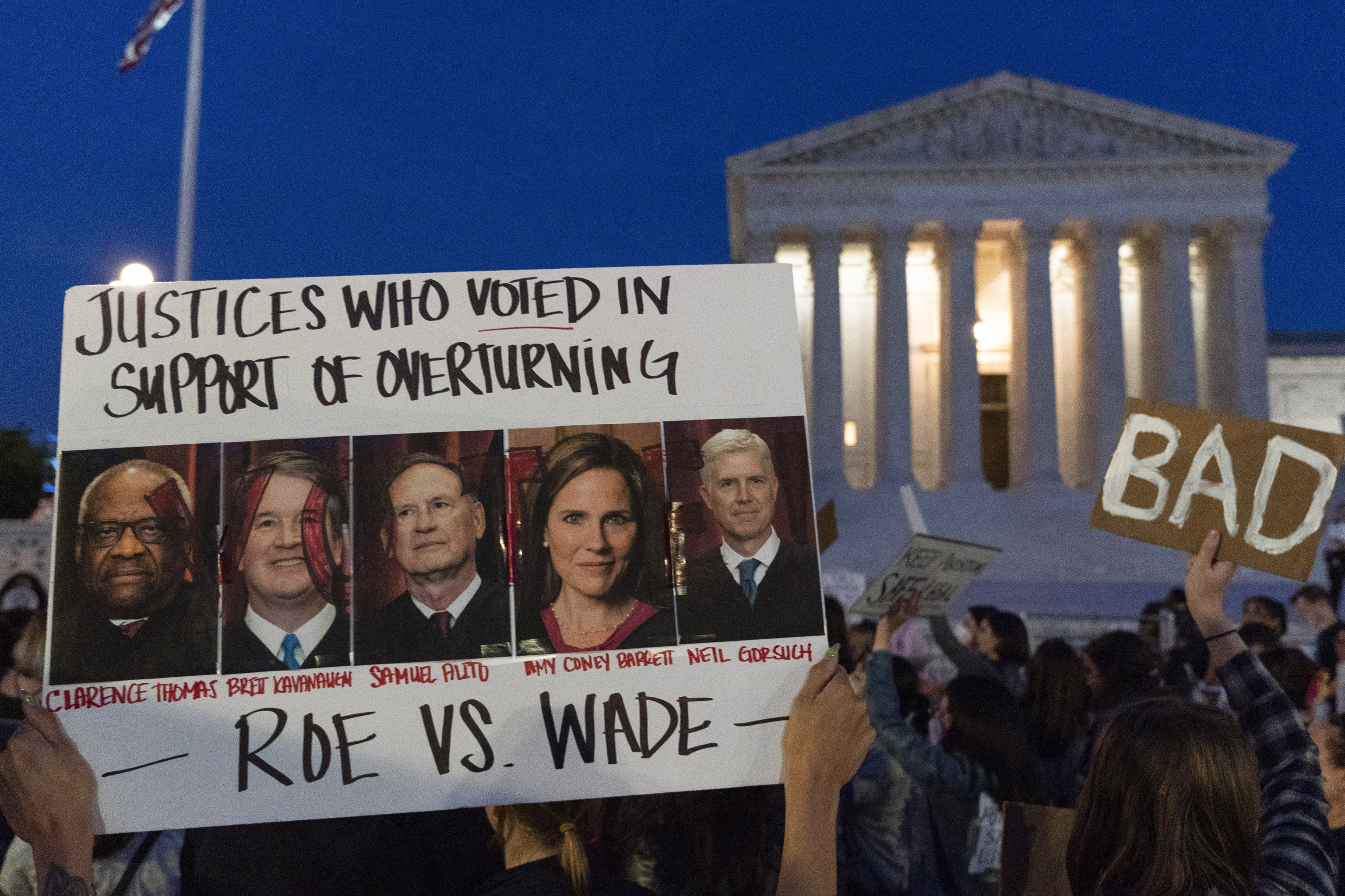 Manifestaciones en contra de la posible ilegalización del aborto, en Washington.