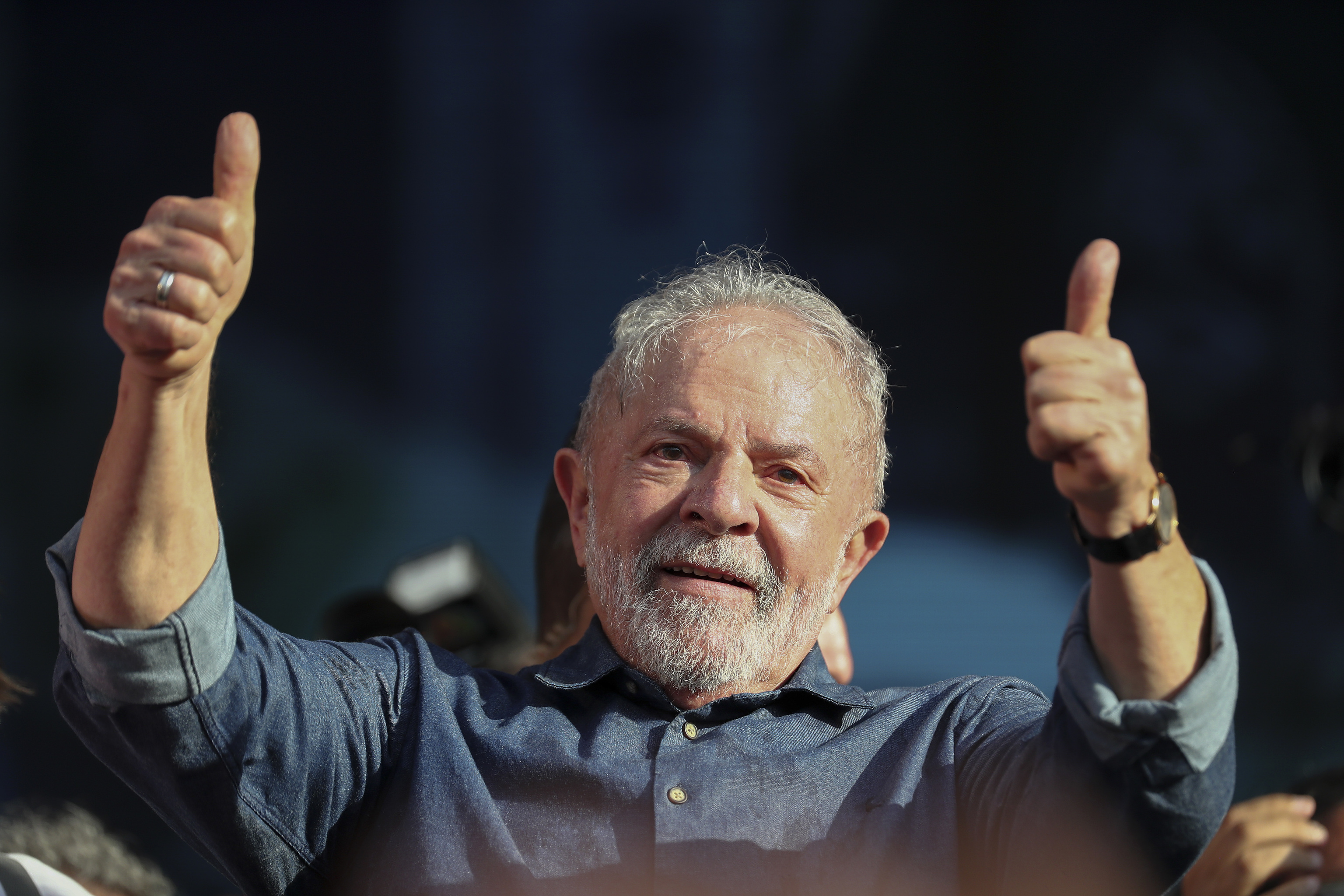 Luis Inácio Lula da Silva en un acto por el Día Internacional del Trabajo, el 1 de mayo.
