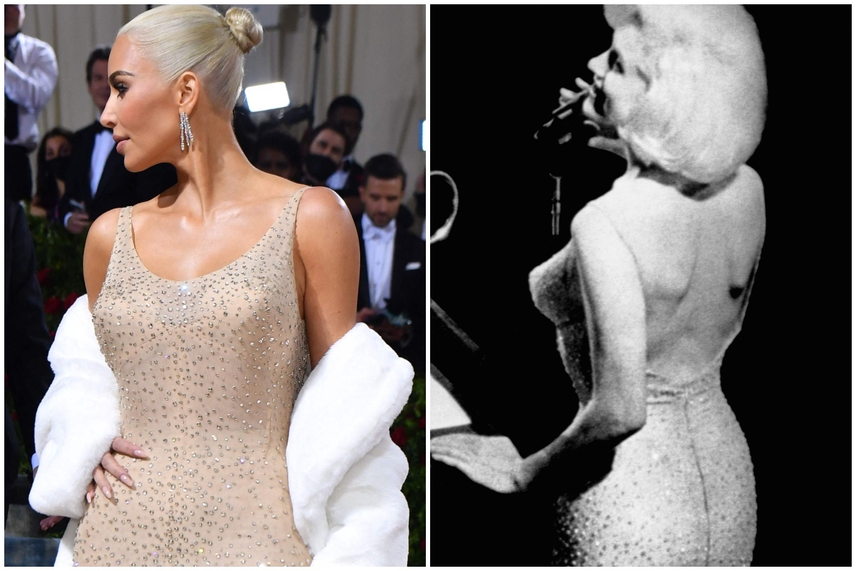 Kim Kardashian y Marilyn con el mismo vestido
