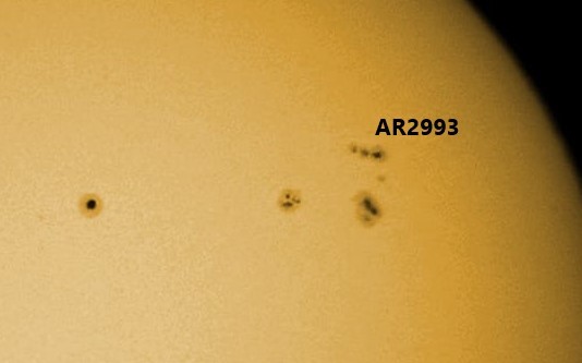 Sunspots of April 25.