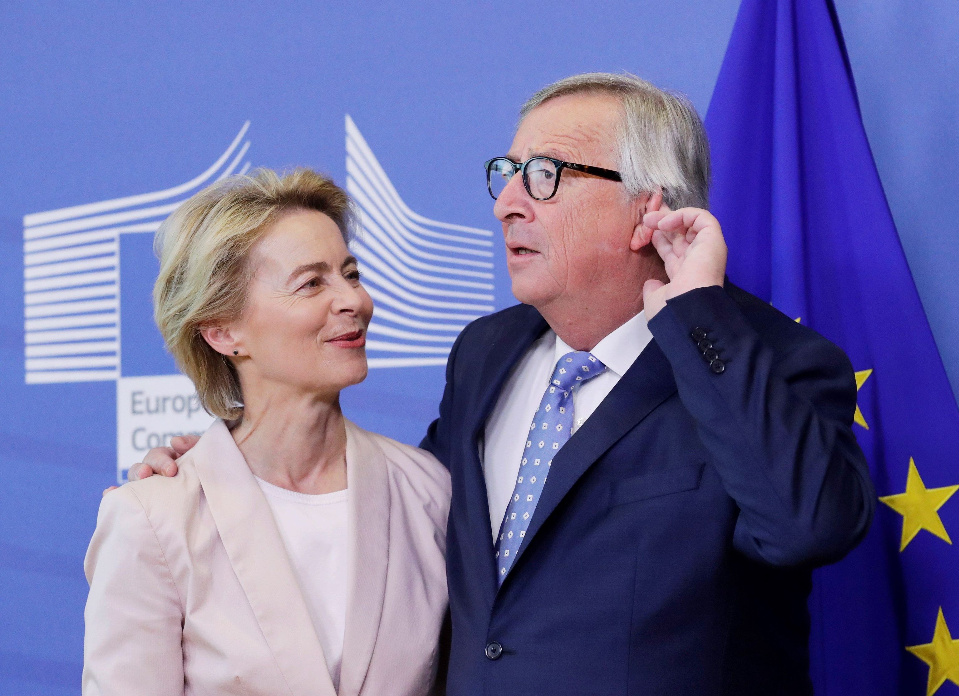 Ursula von der Leyen y Jean Claude Juncker, en 2019.