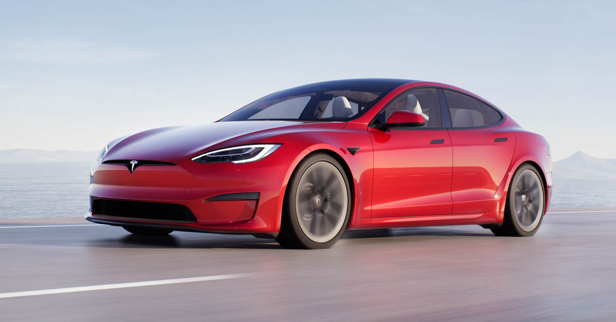 Tesla Model 3, 100% battery powered, m.  Was