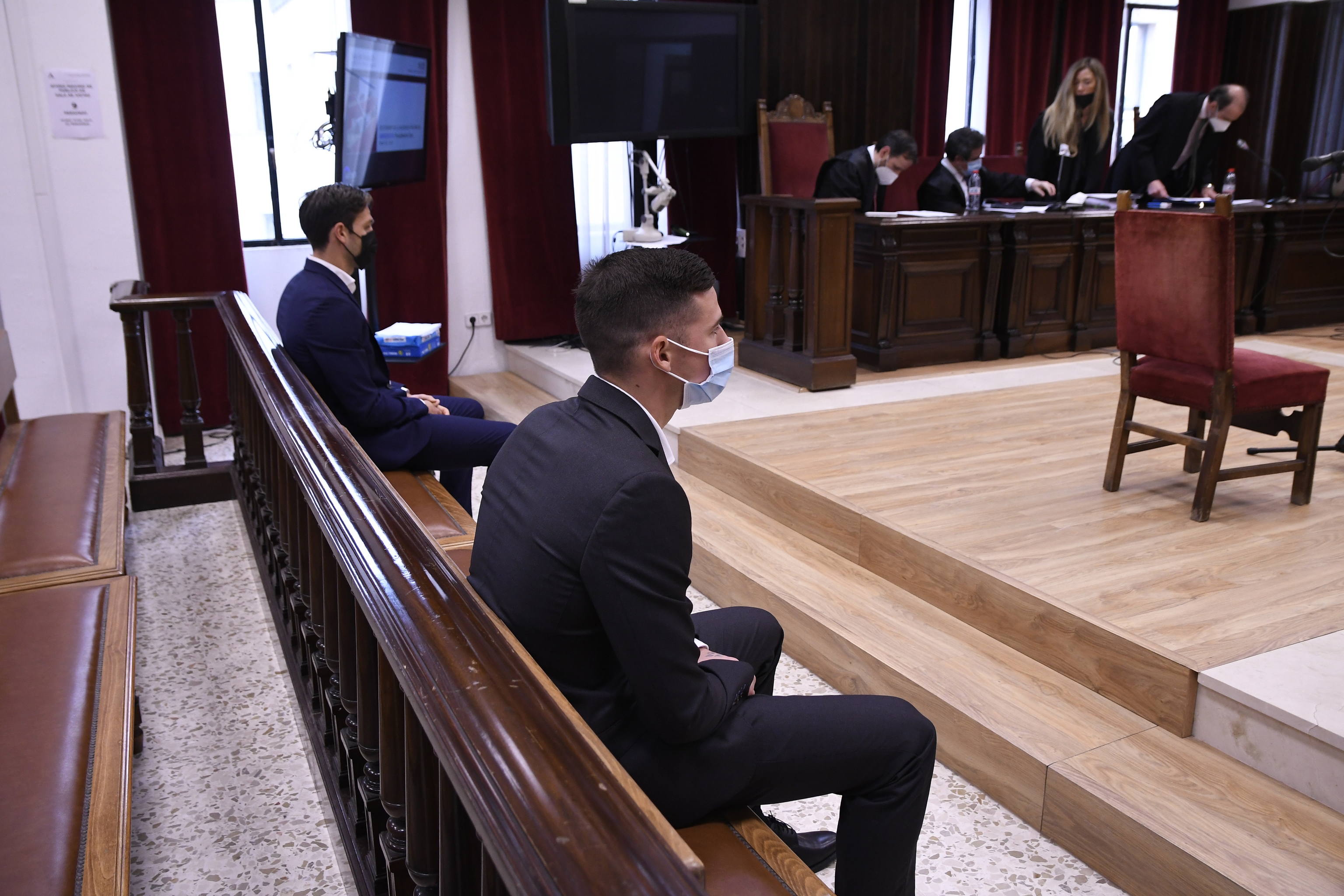 Shanti Meena on the bench of the Almeria Court during the trial.