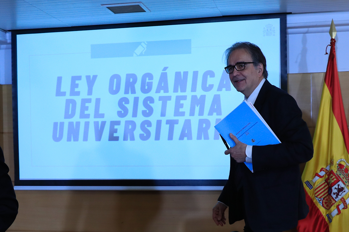 Joan Subirats, en la presentacin del nuevo anteproyecto de Ley Orgnica del Sistema Universitario.
