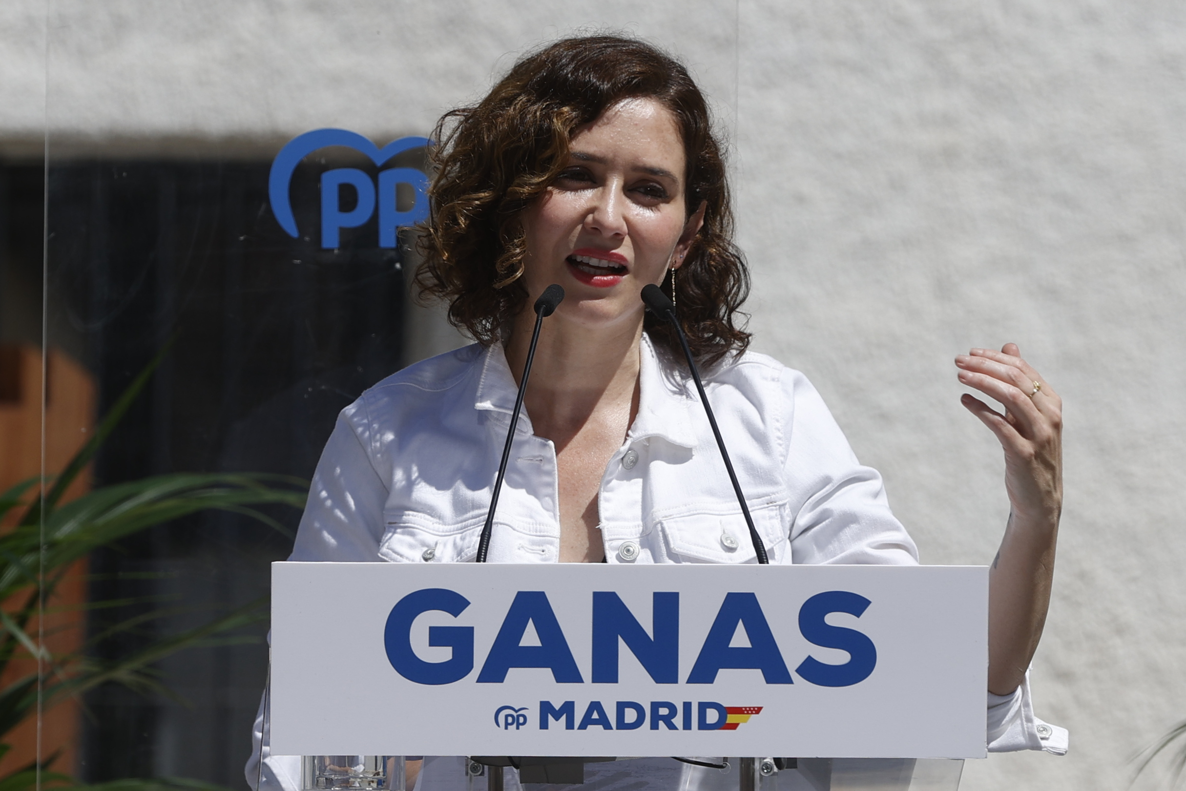 La presidenta de la Comunidad de Madrid, Isabel Daz Ayuso durante un acto para la eleccin a la presidencia del PP de Madrid.