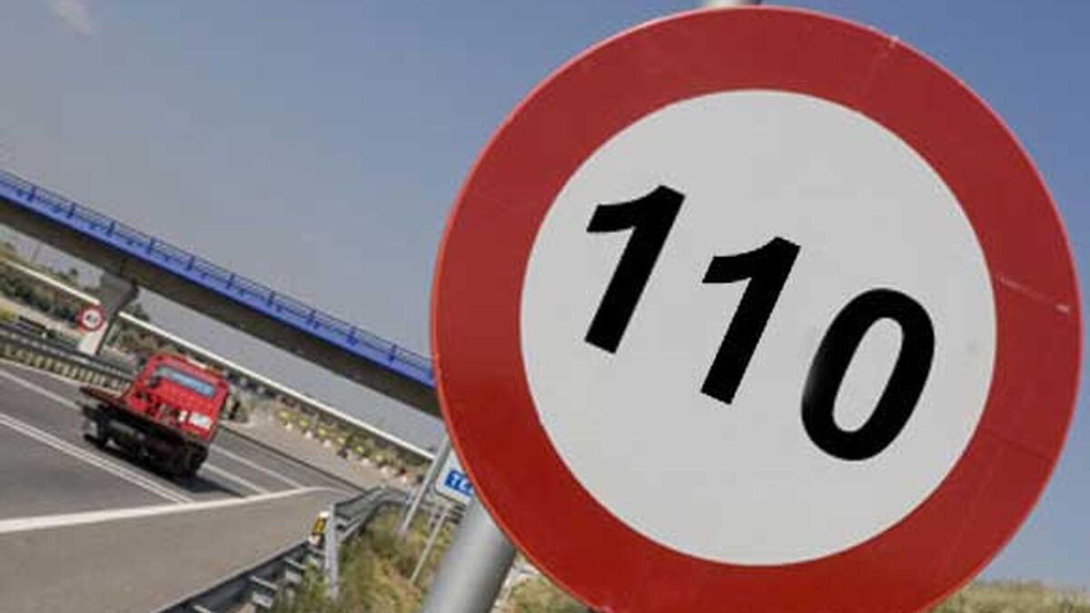 How much will be saved by reducing the speed on the highway from 120 to 110 km/h?