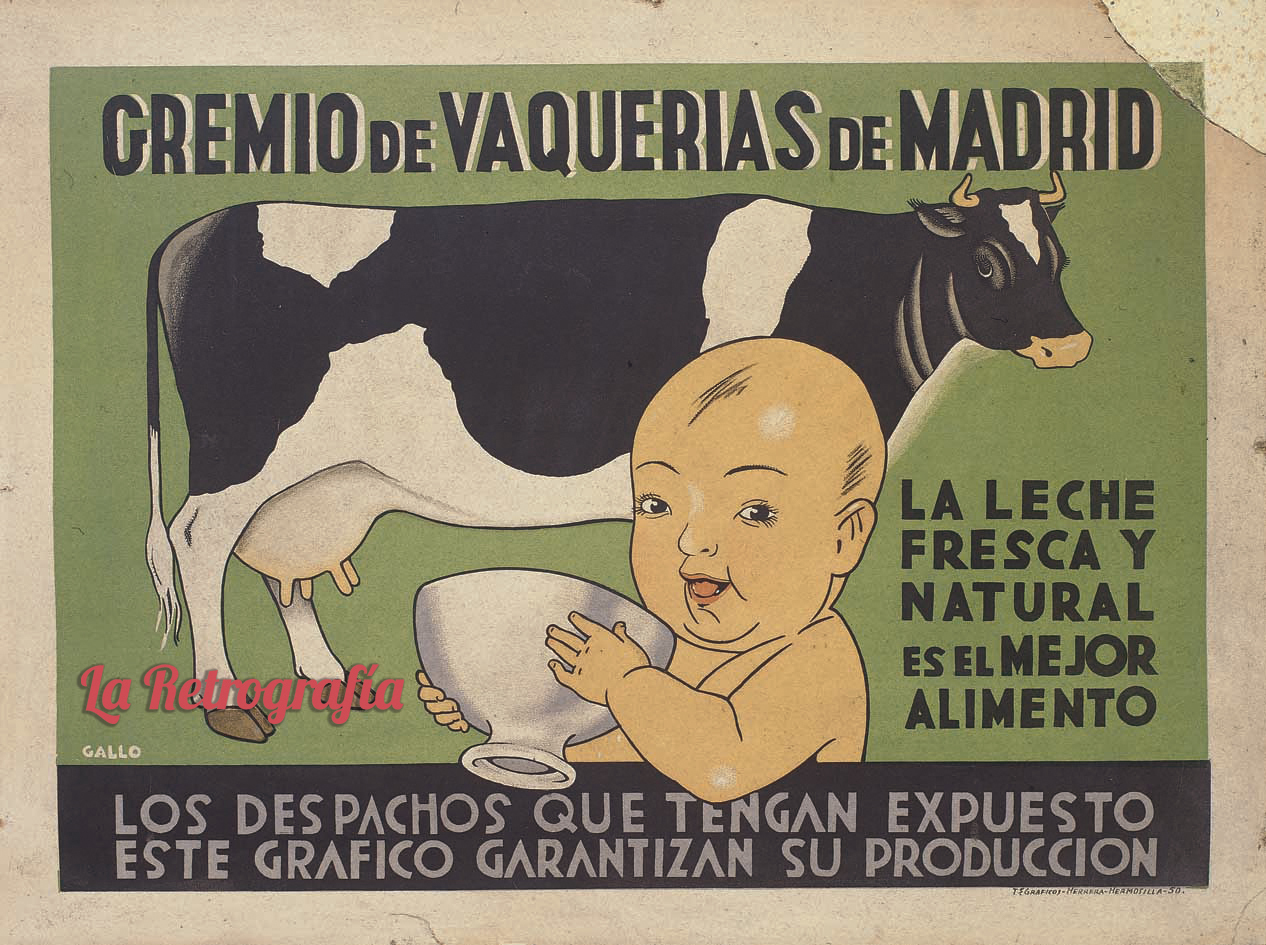 Afiche del Gremio de Vaquerías de Madrid.