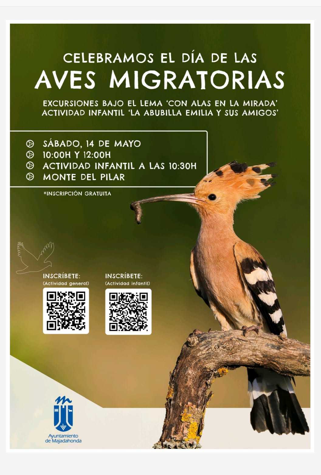 Psiquiatría Arenoso Microprocesador Majadahonda celebra el Día de las Aves Migratorias con rutas guiadas por el  Monte del Pilar | Madrid