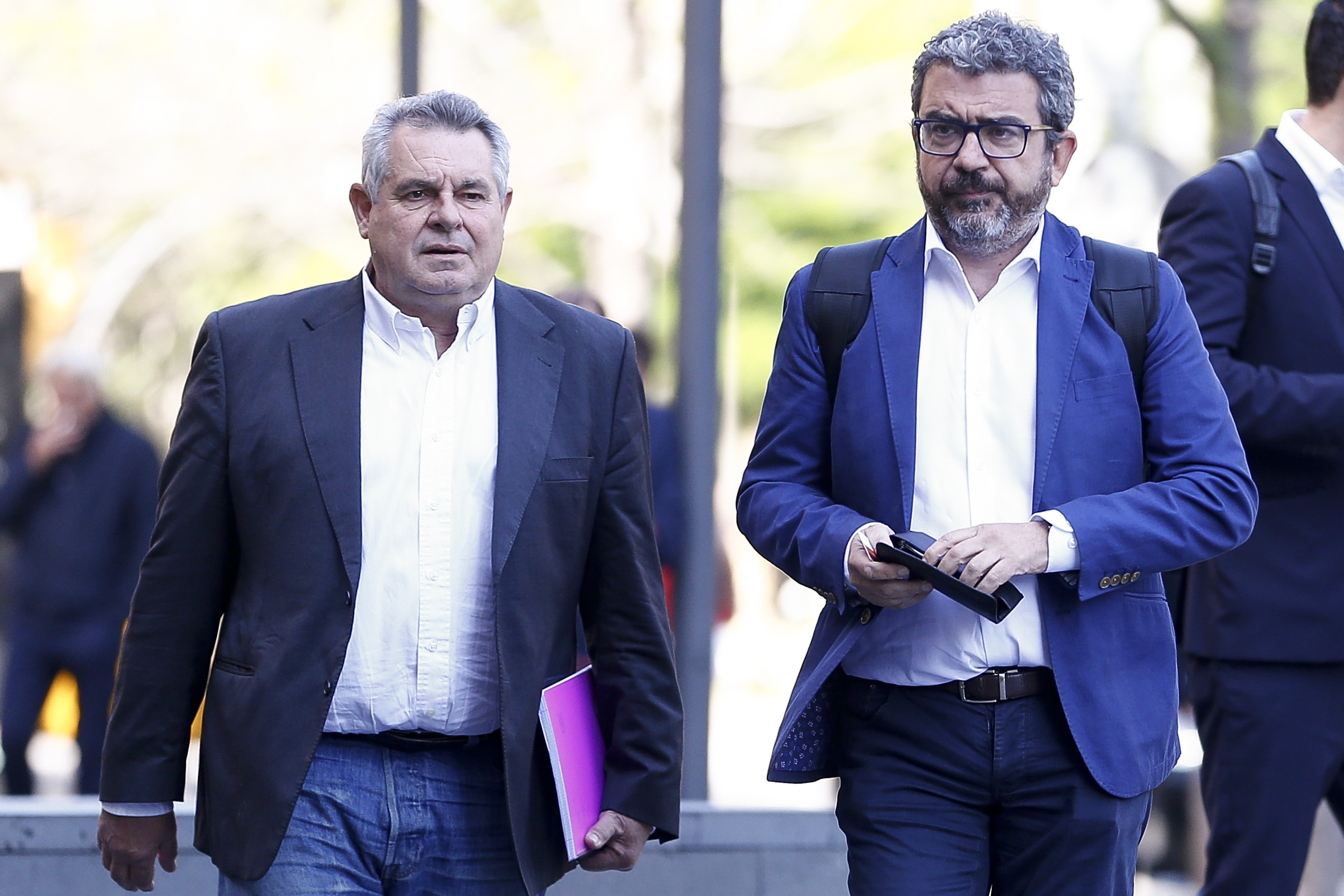 Terradelas (left) with his lawyer, Francesc Sanchez