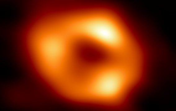 Image of black hole Sagittarius A in the heart