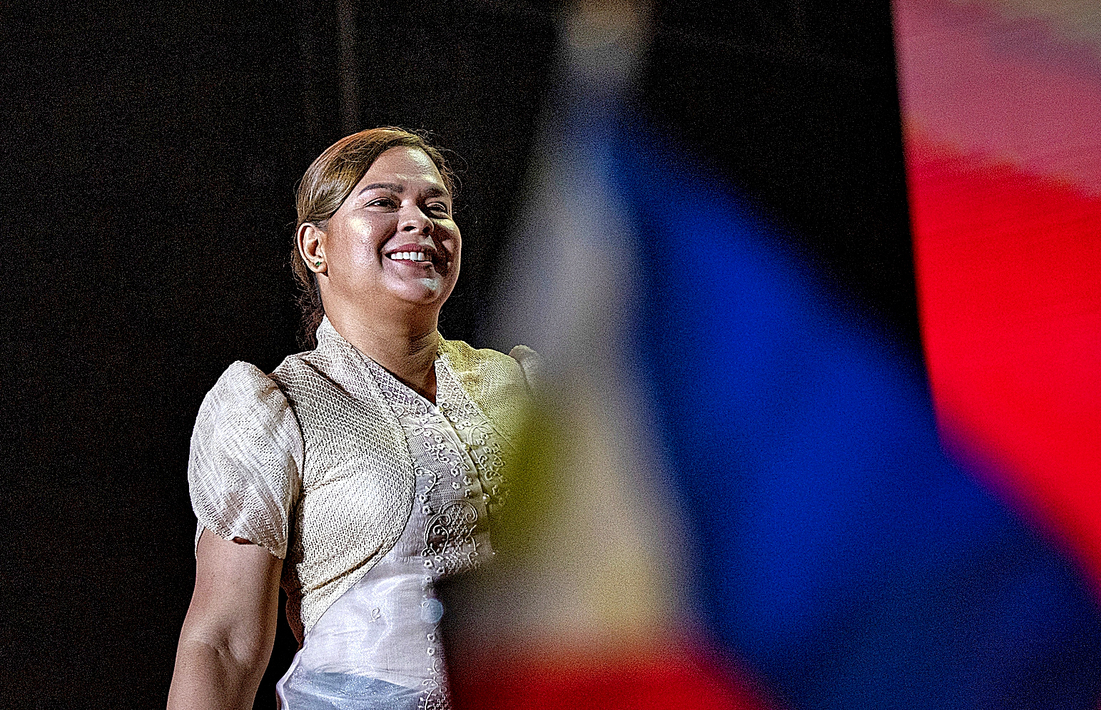 Sarah Duterte at a rally in Manila.