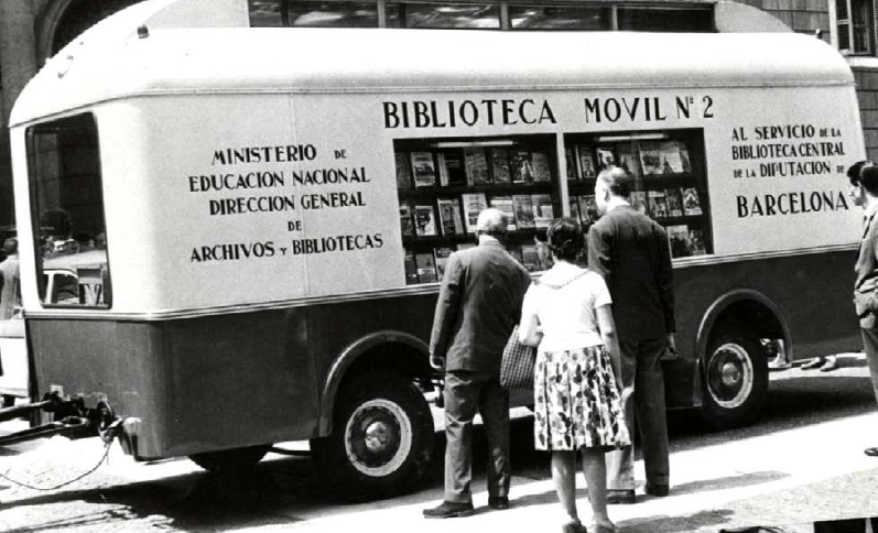 Bibliobs de la Diputacin, en 1960.