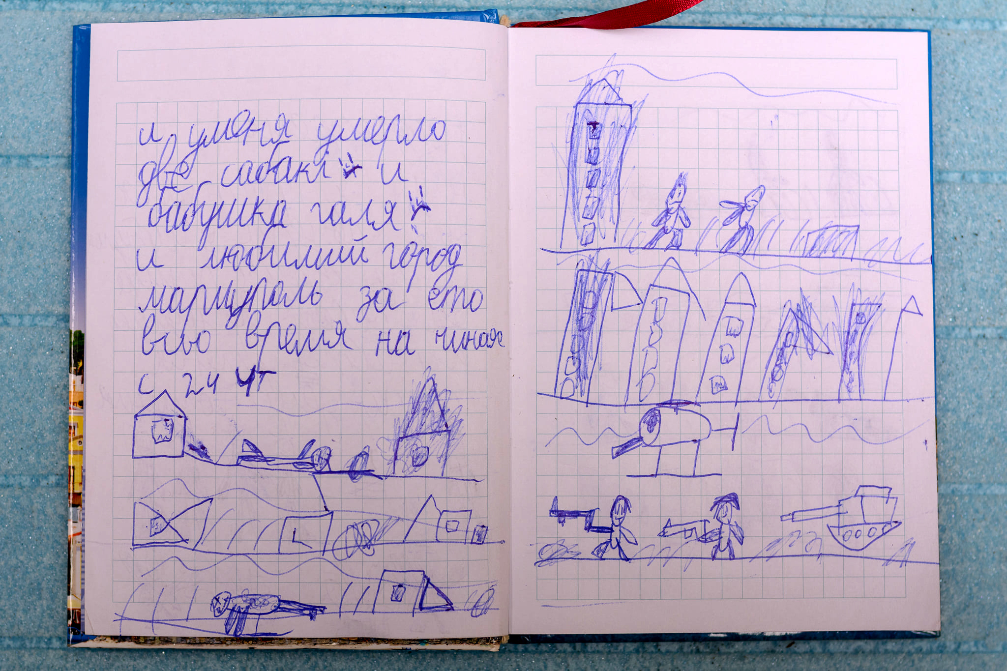 El diario de Yegor, un niño de ocho años herido que sobrevivió en un sótano de Mariupol