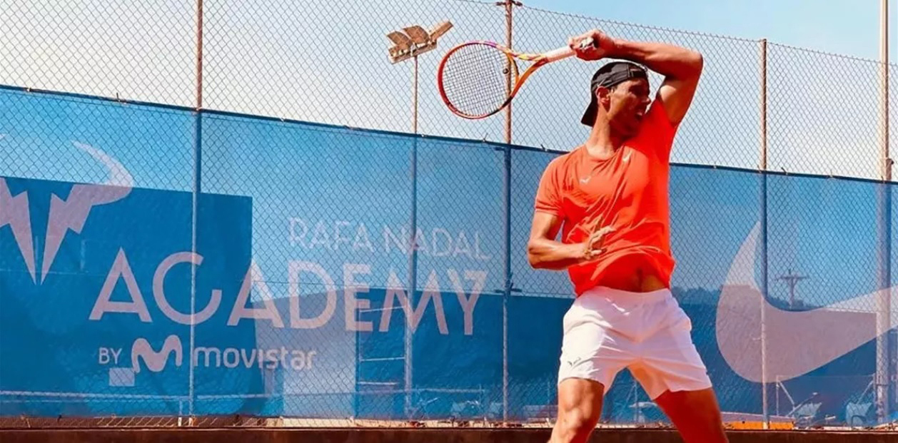 Nadal is training in Manacor this Monday.