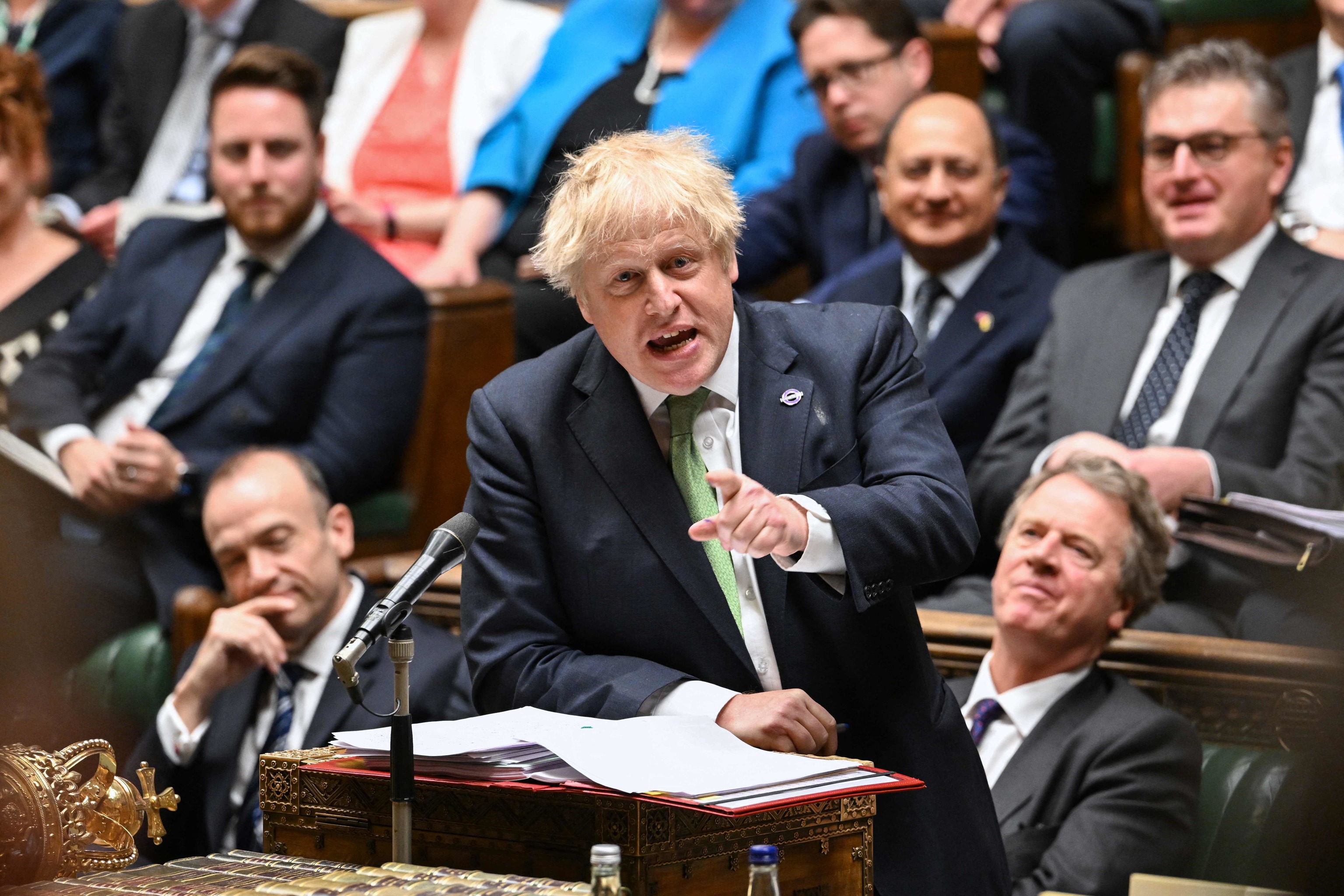 Boris Johnson, este mircoles, en el Parlamento.
