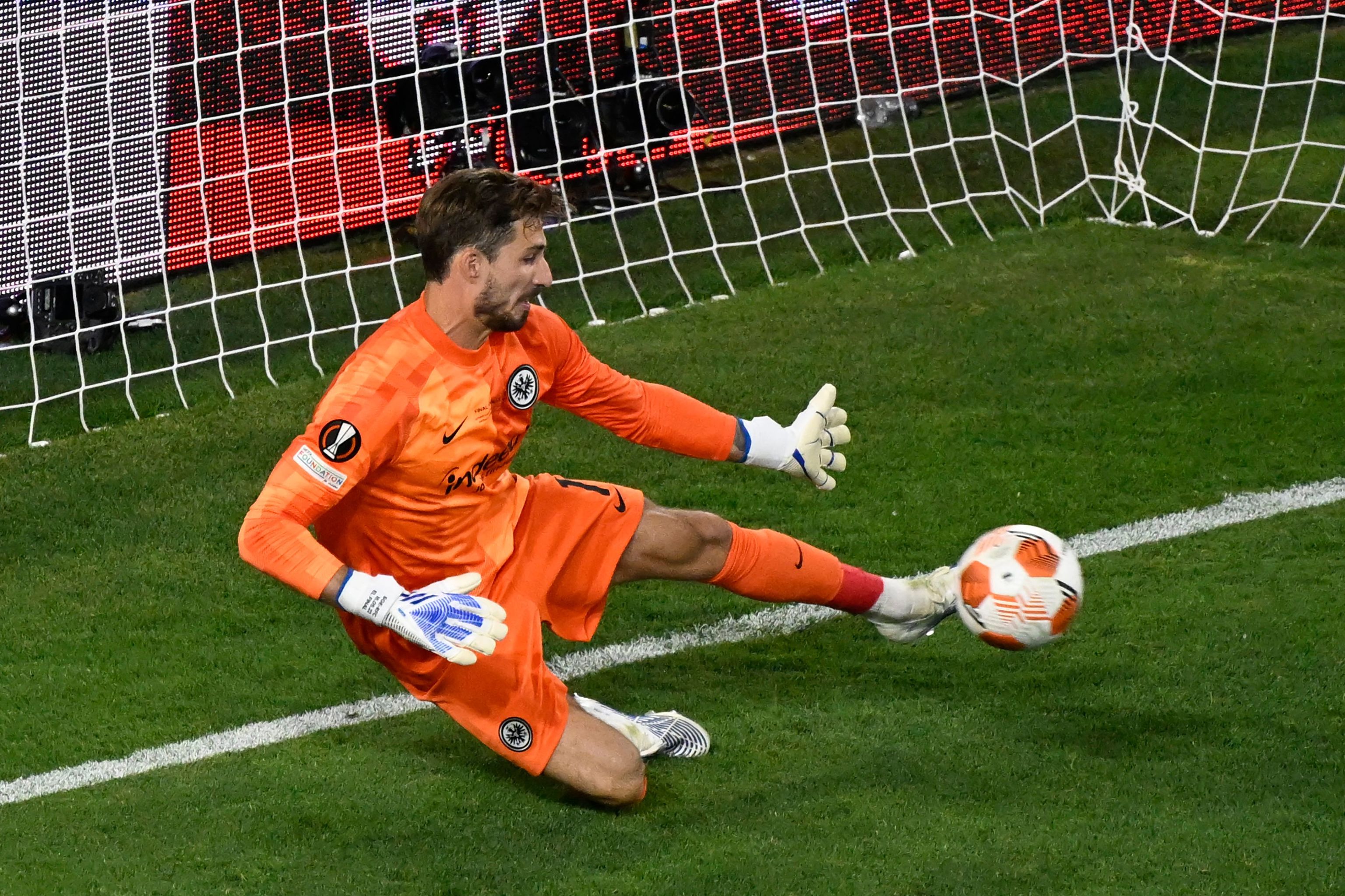 The Eintracht trap goalkeeper saved Ramsey's shot in the shootout.