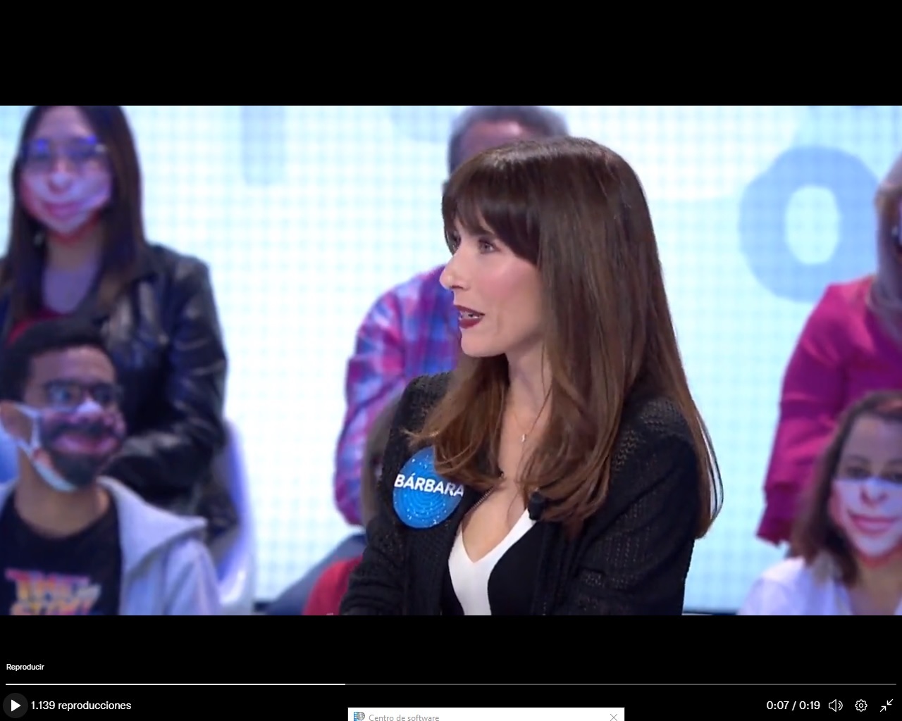 Bárbara Goenaga participando en el programa Pasapalabra de Antena 3.