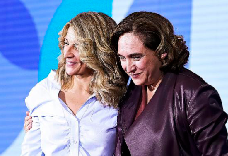 Díaz y Colau, en el congreso de los 'comunes'