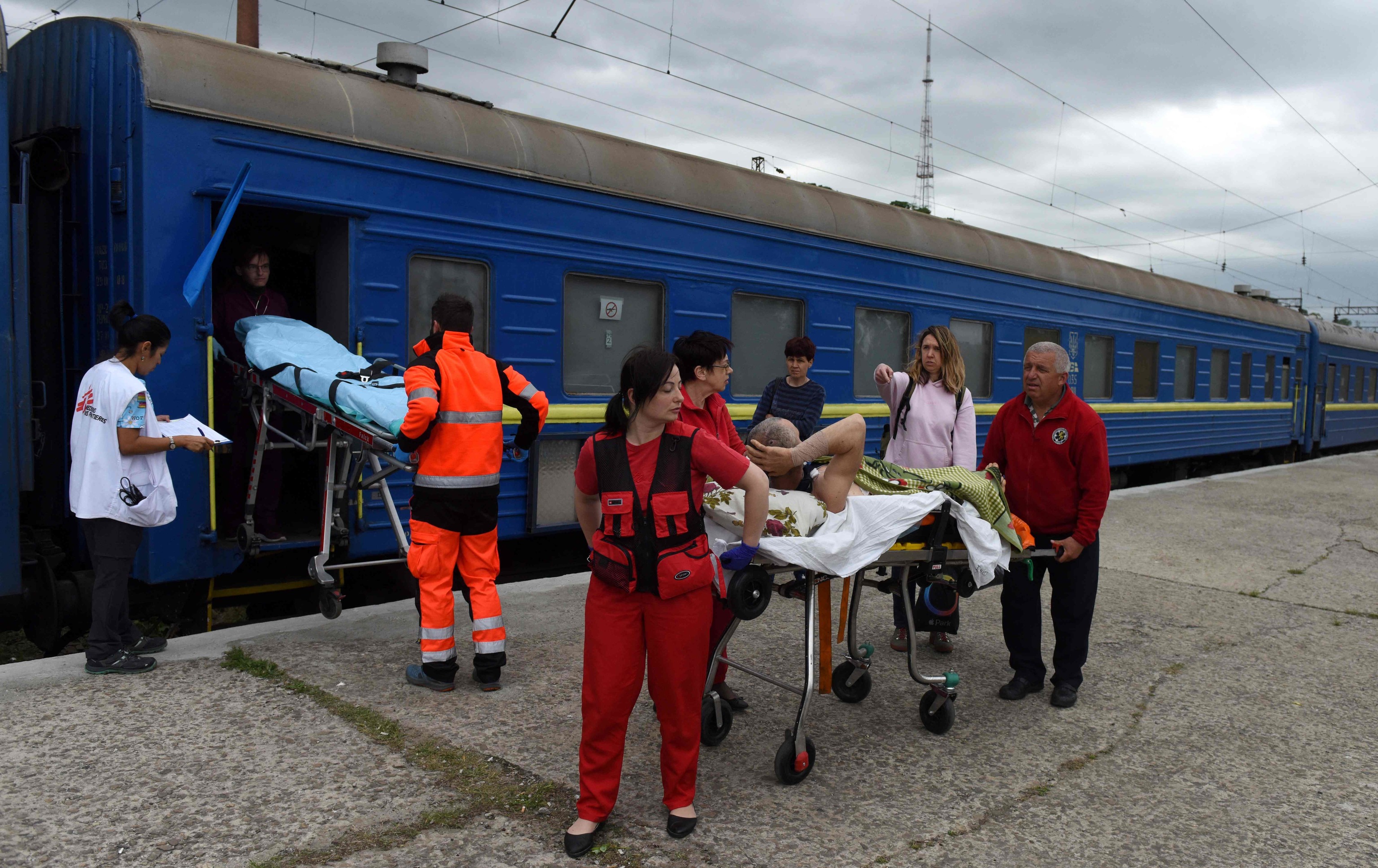 File image of a train carrying wounded Ukrainian soldiers.