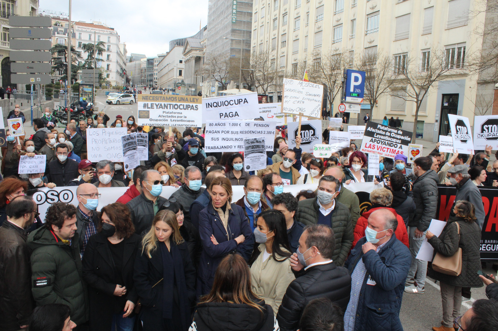 Manifestacin frente al Congreso de los Diputados el pasado 27 de marzo.
