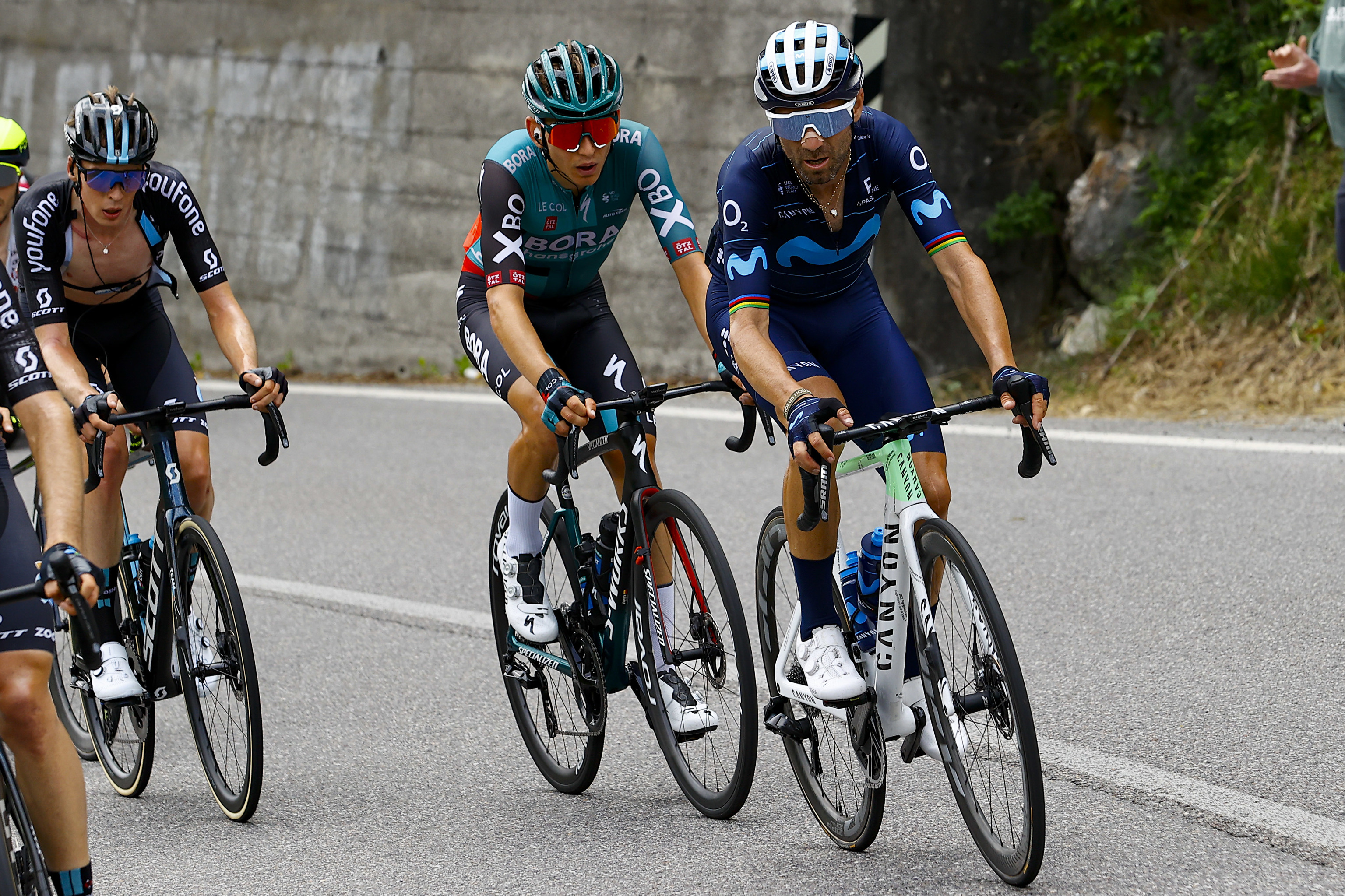 Valverde, duranta la etapa 16 del Giro.