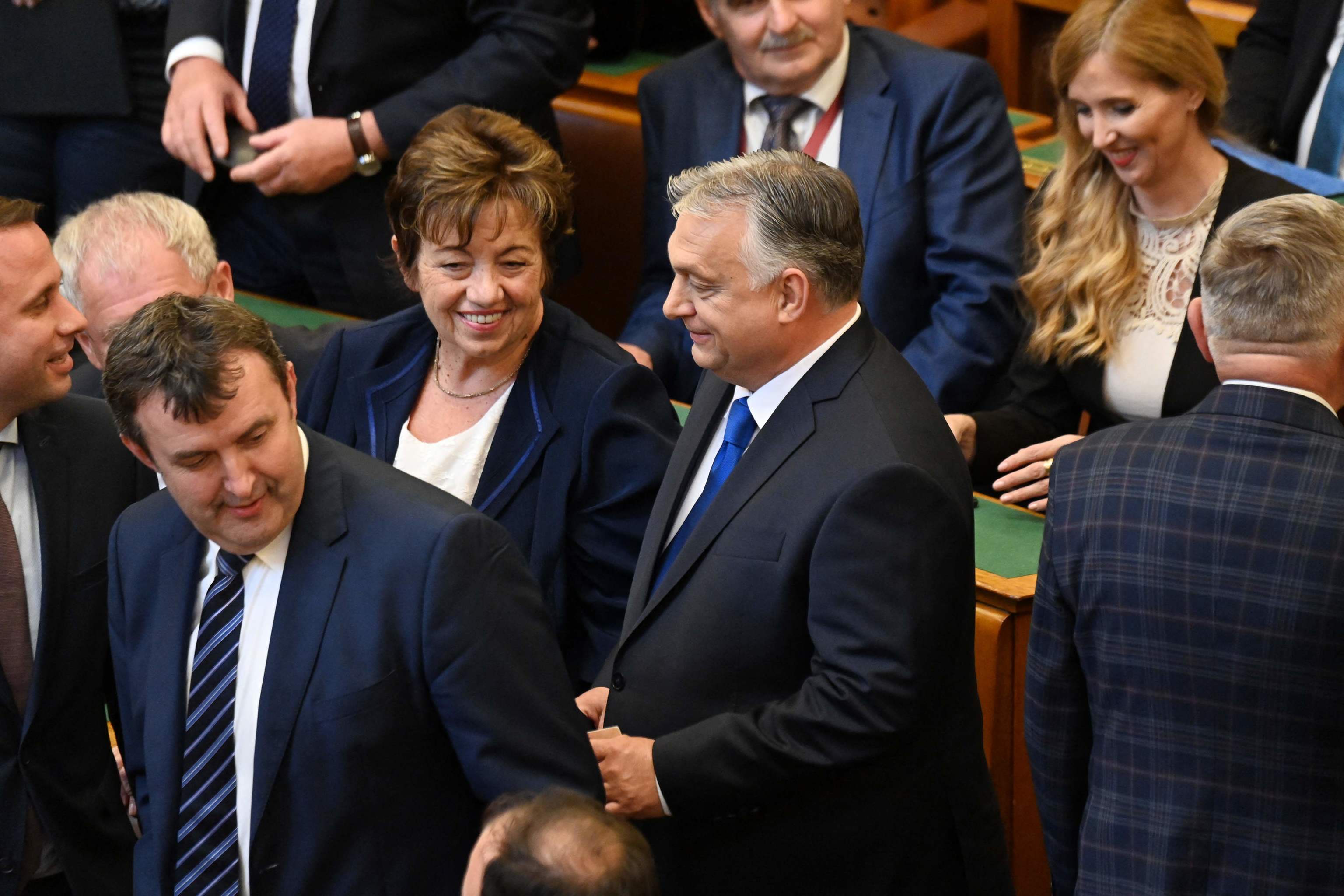 El primer ministro Viktor Orbán en el Parlamento el 24 de mayo.