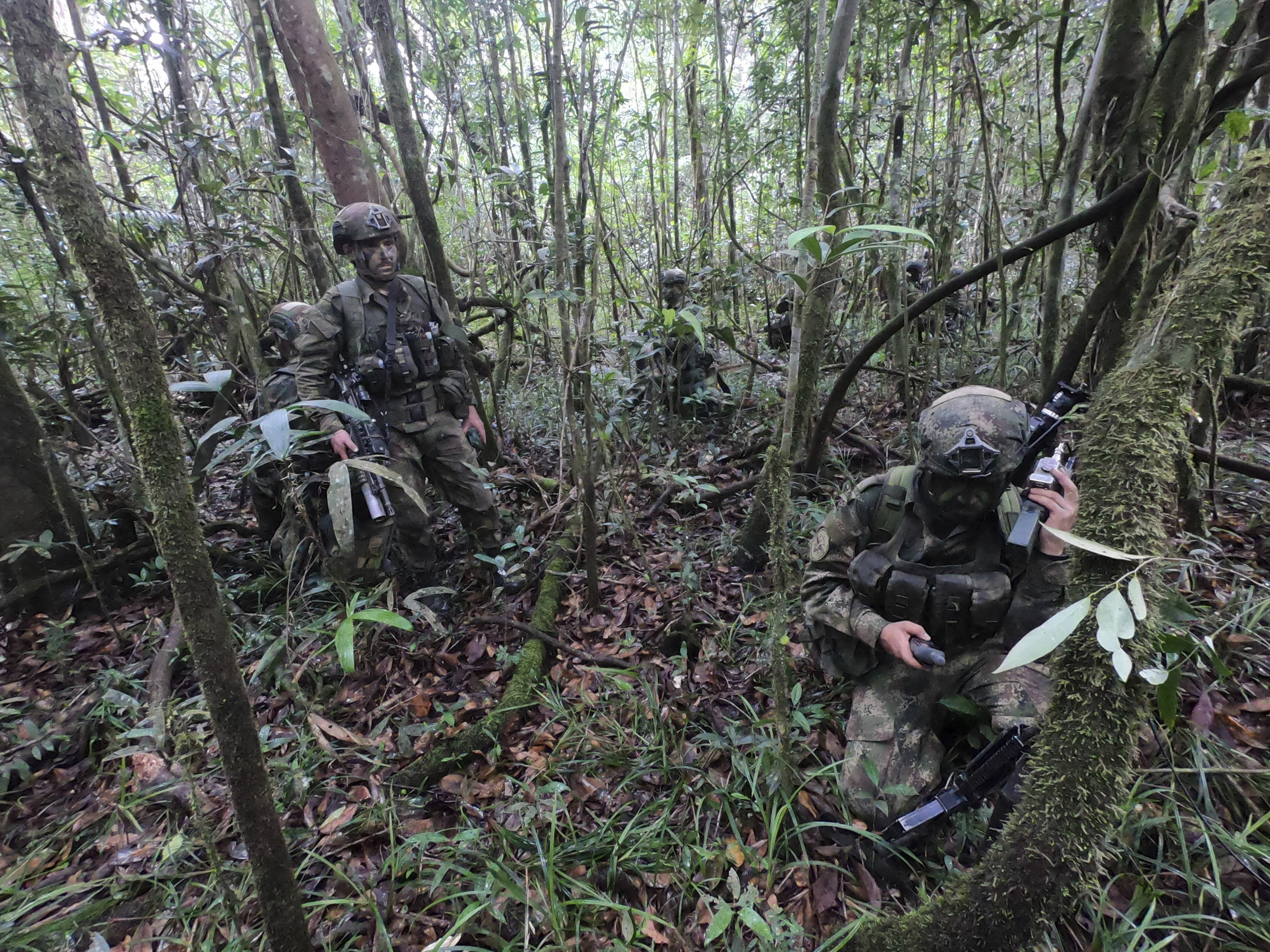 In the jungle after the bombing of the Colombian special forces, Gentil Duarte's camp.