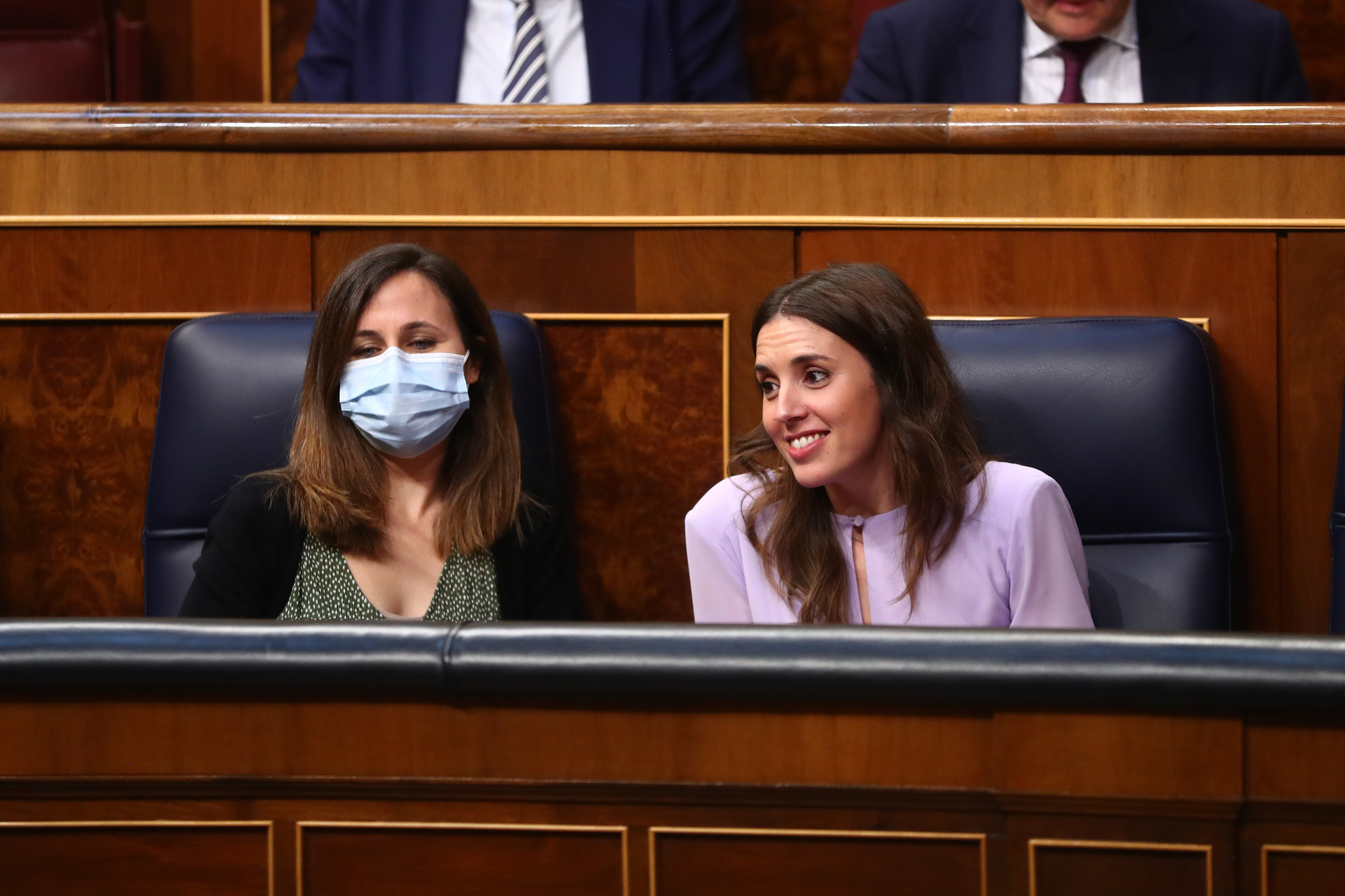 Ione Belarra e Irene Montero, en el Congreso de los Diputados.
