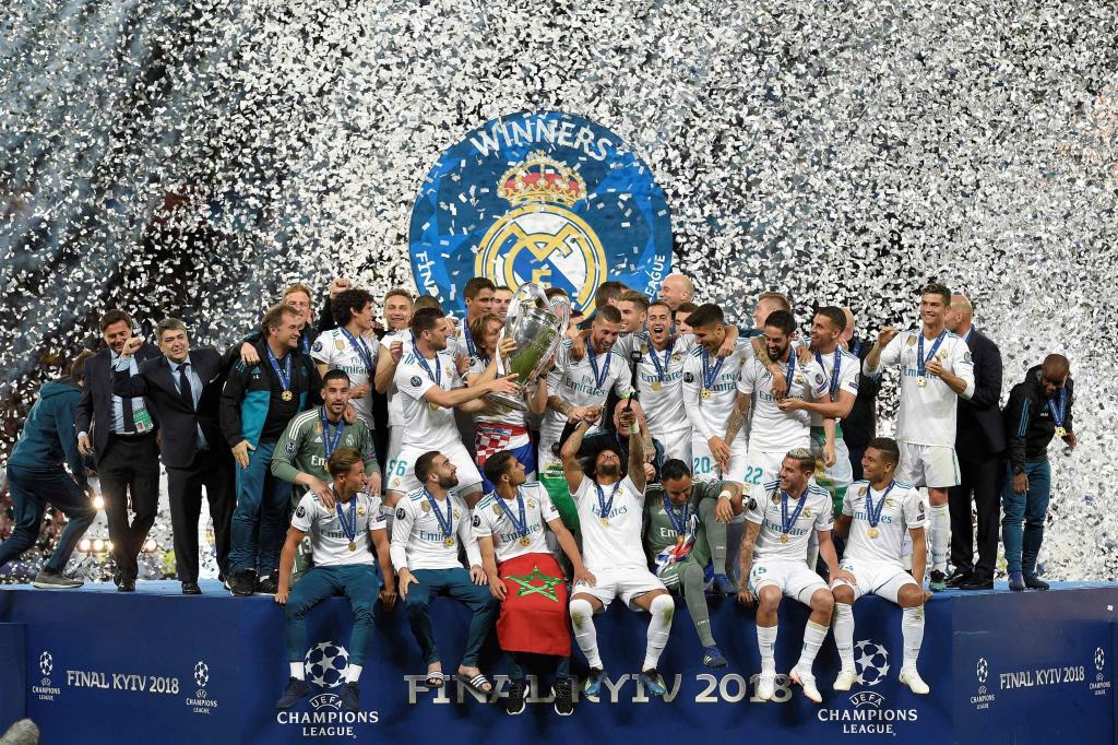 El Real Madrid levantando la Copa de Europa en 2018.