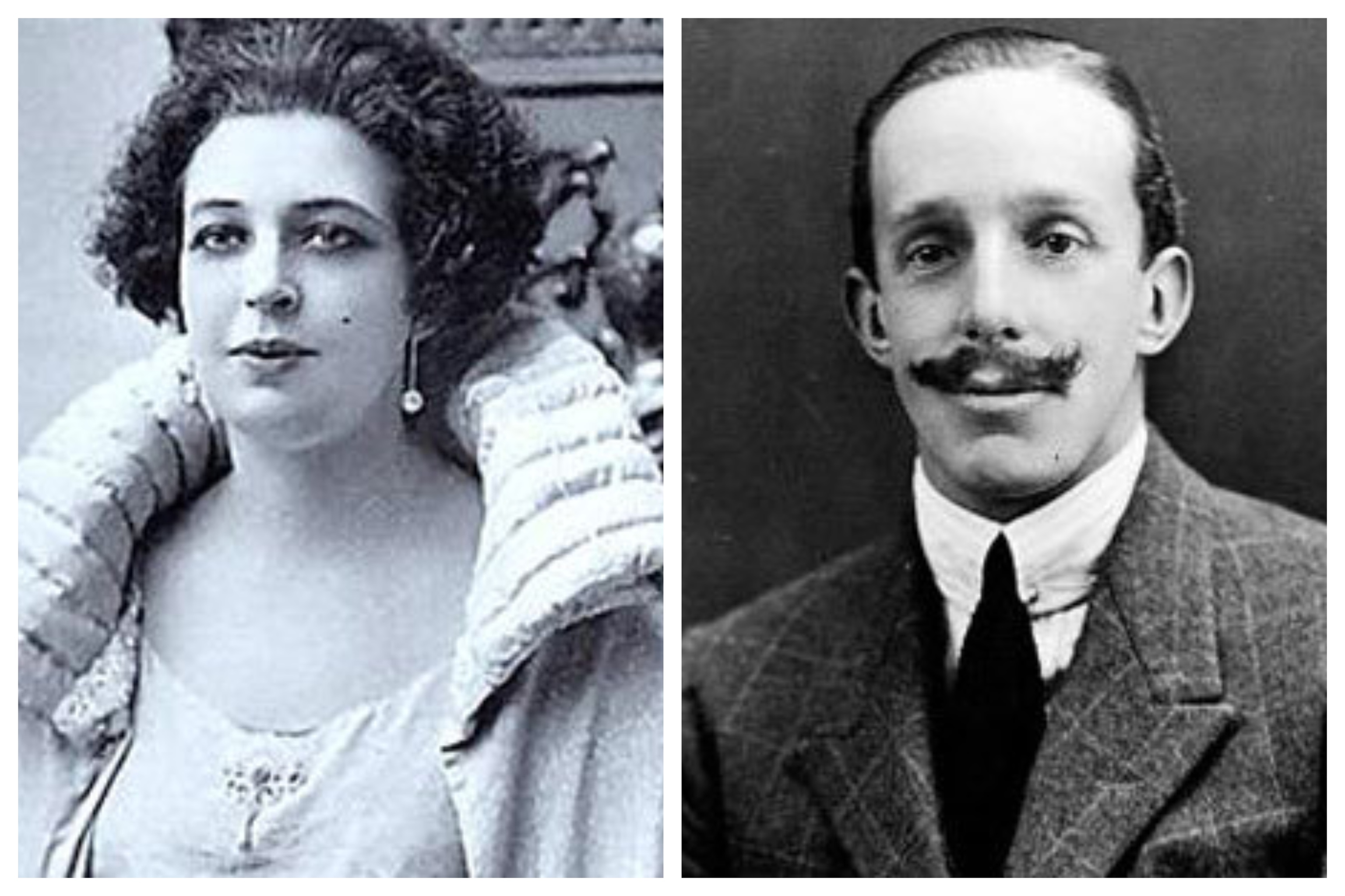 La actriz Carmen Ruiz y el rey Alfonso XIII
