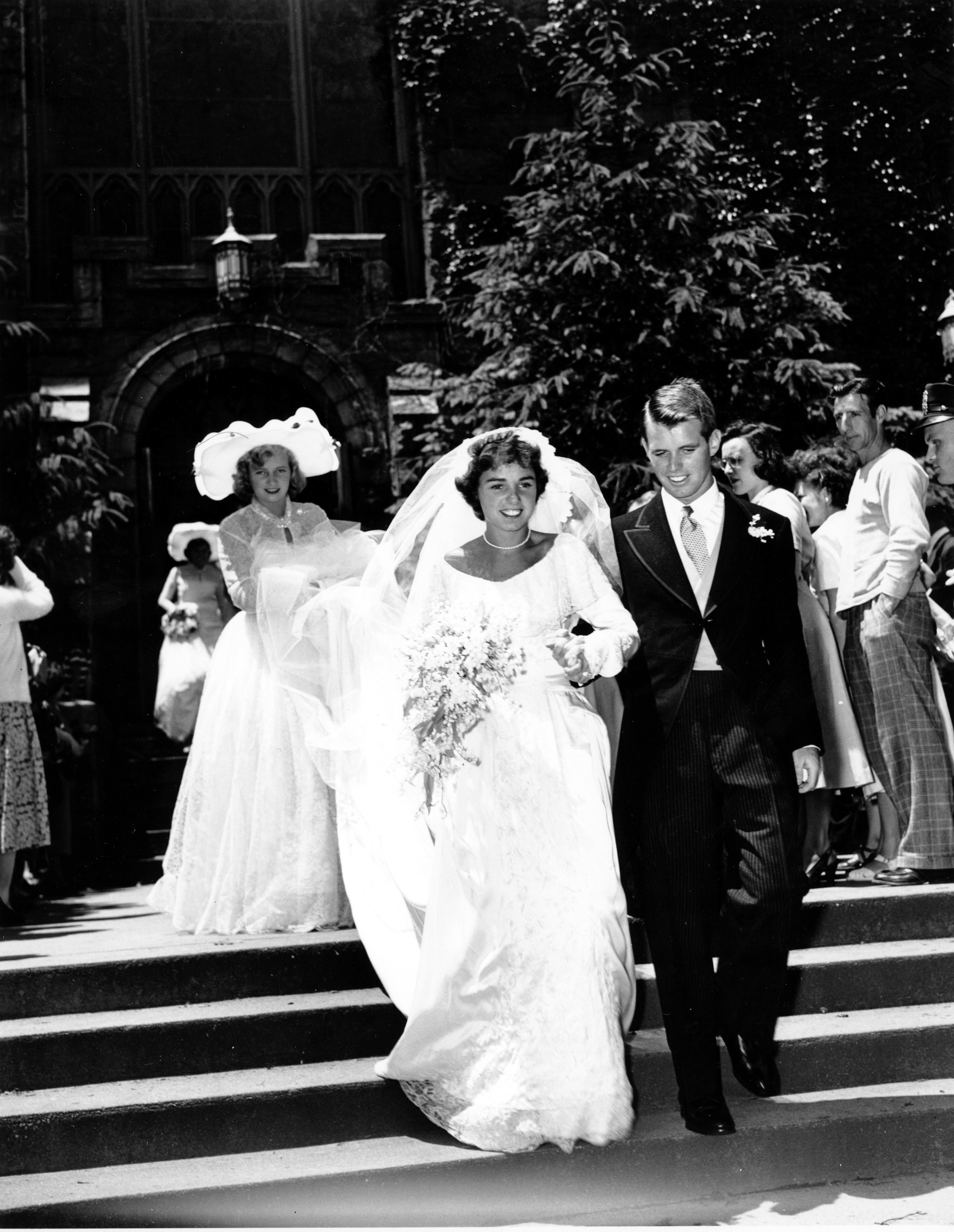 Ethel y Robert Kennedy, el día de su boda, en junio de 1970.