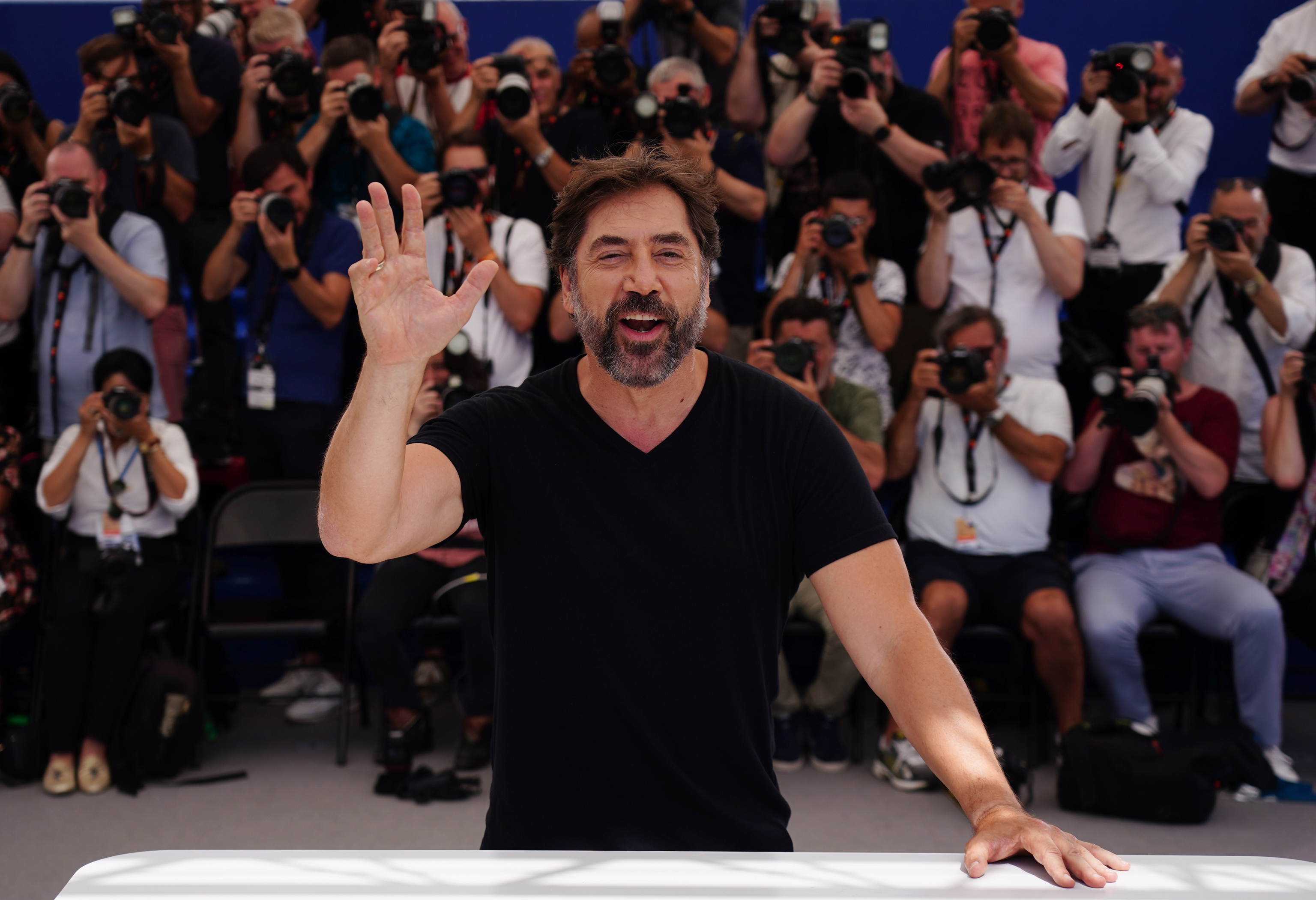 Javier Bardem, today in Cannes.