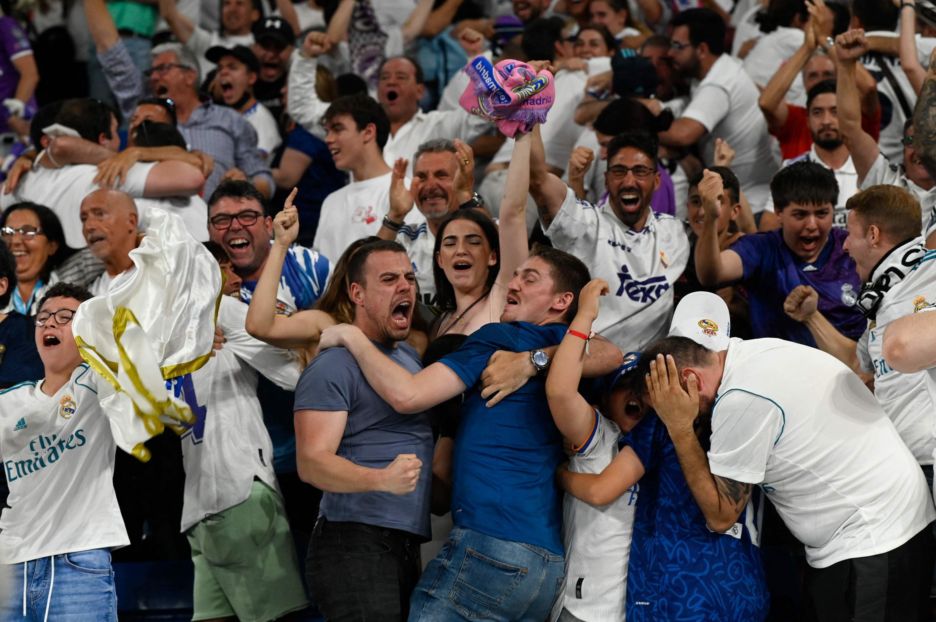 Real Madrid fans at the Stade de France.