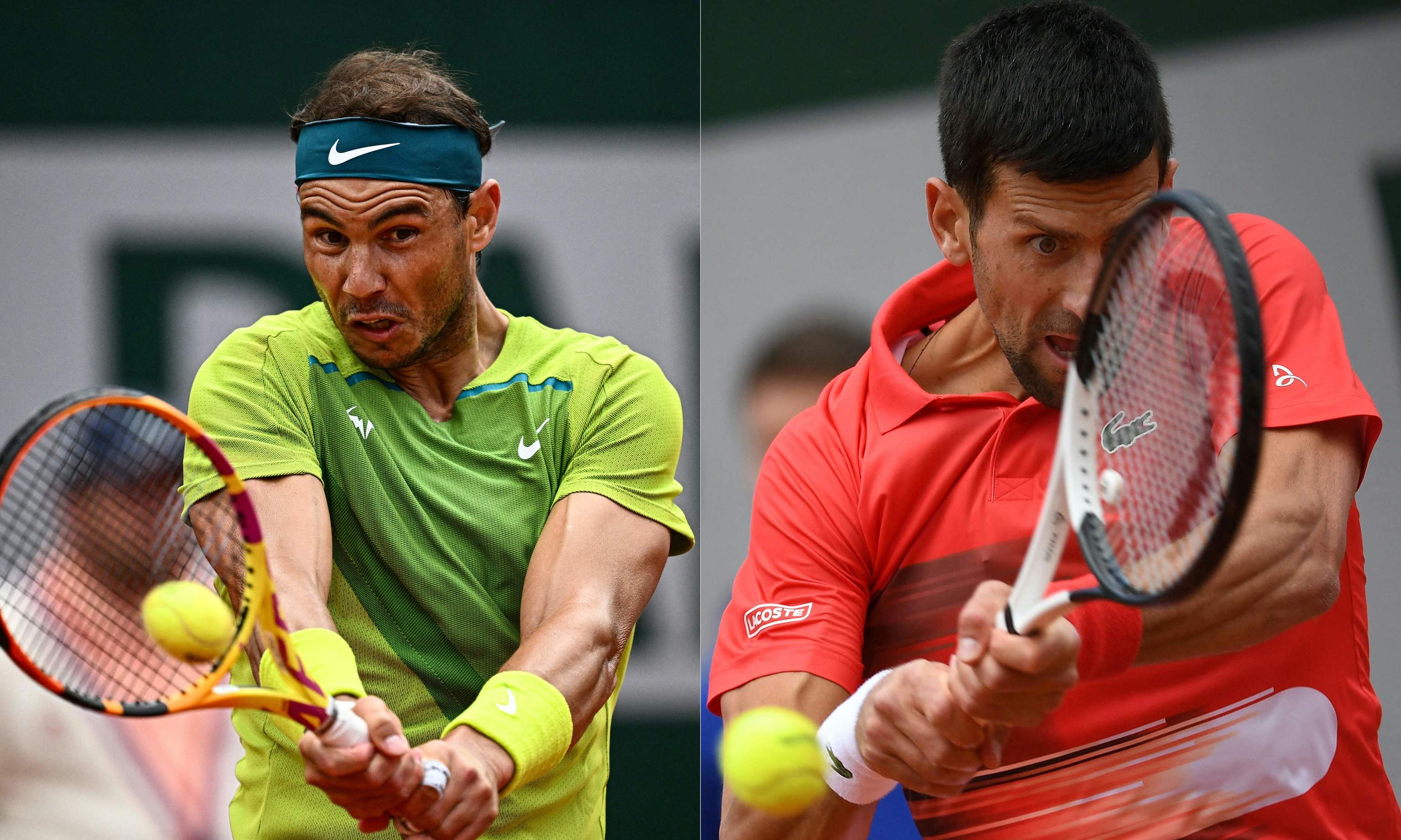 Imagen de Nadal y Djokovic.