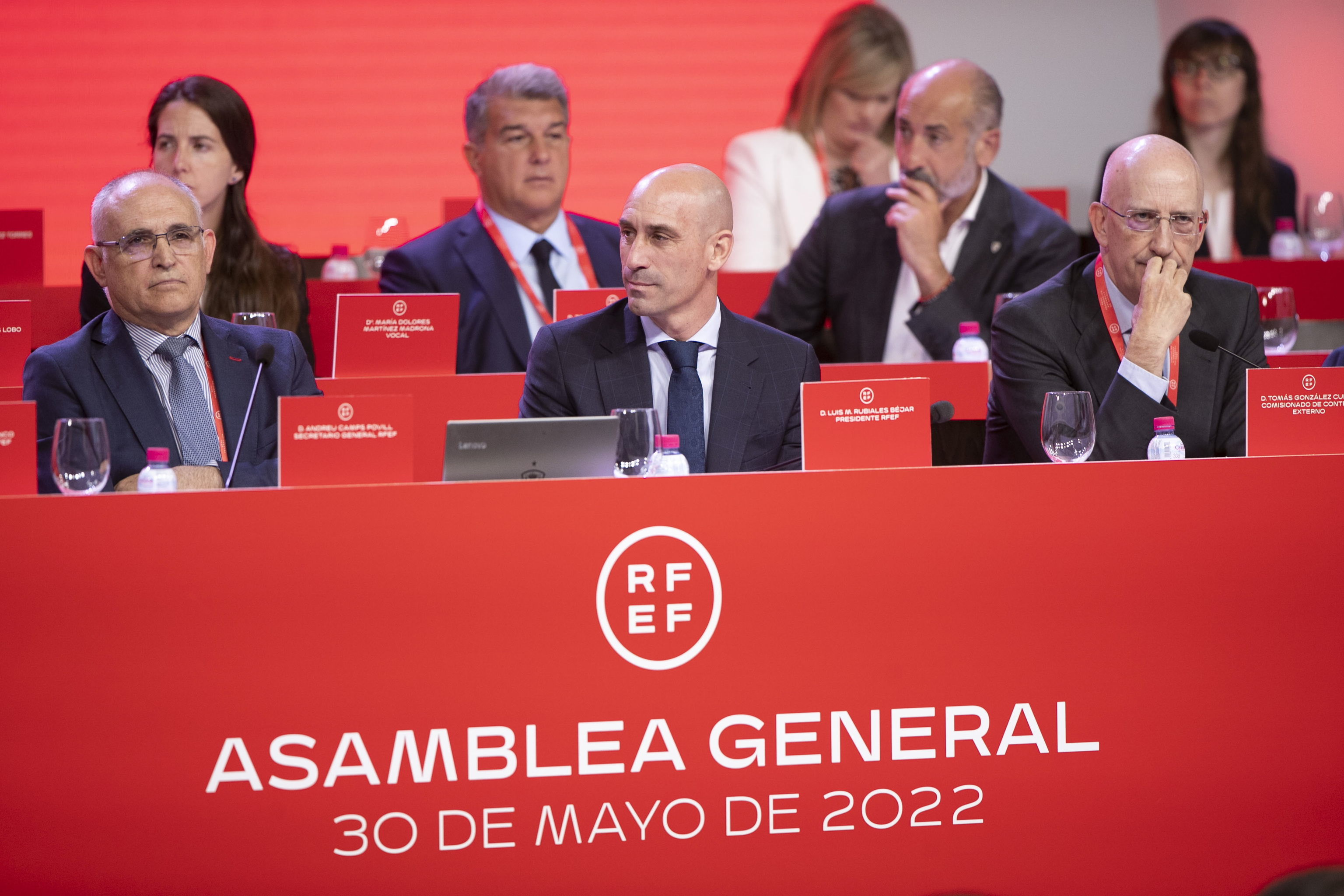Luis Rubiales during the RFEF assembly.