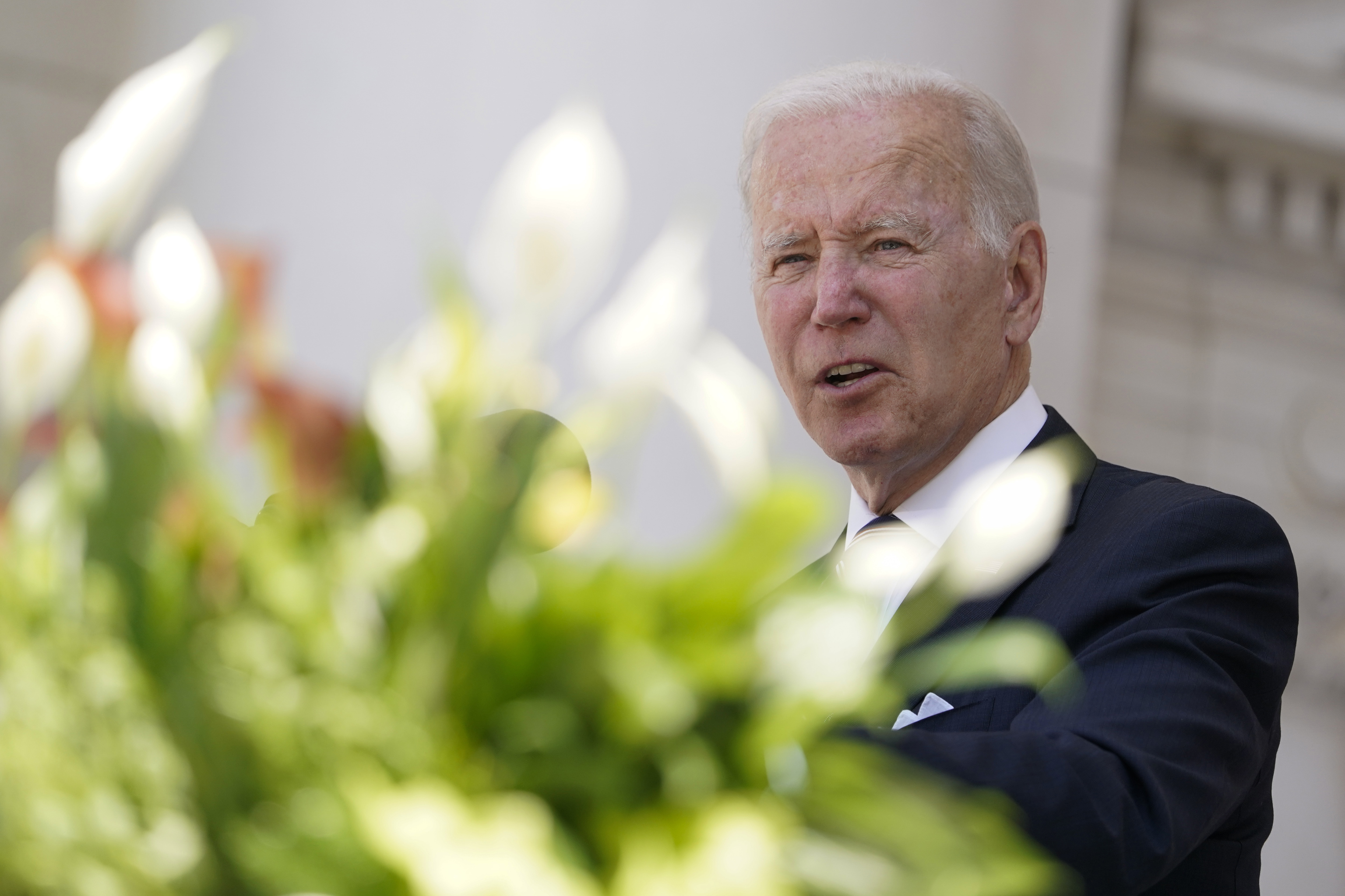 Joe Biden during a tribute to the dead American soldiers in Day