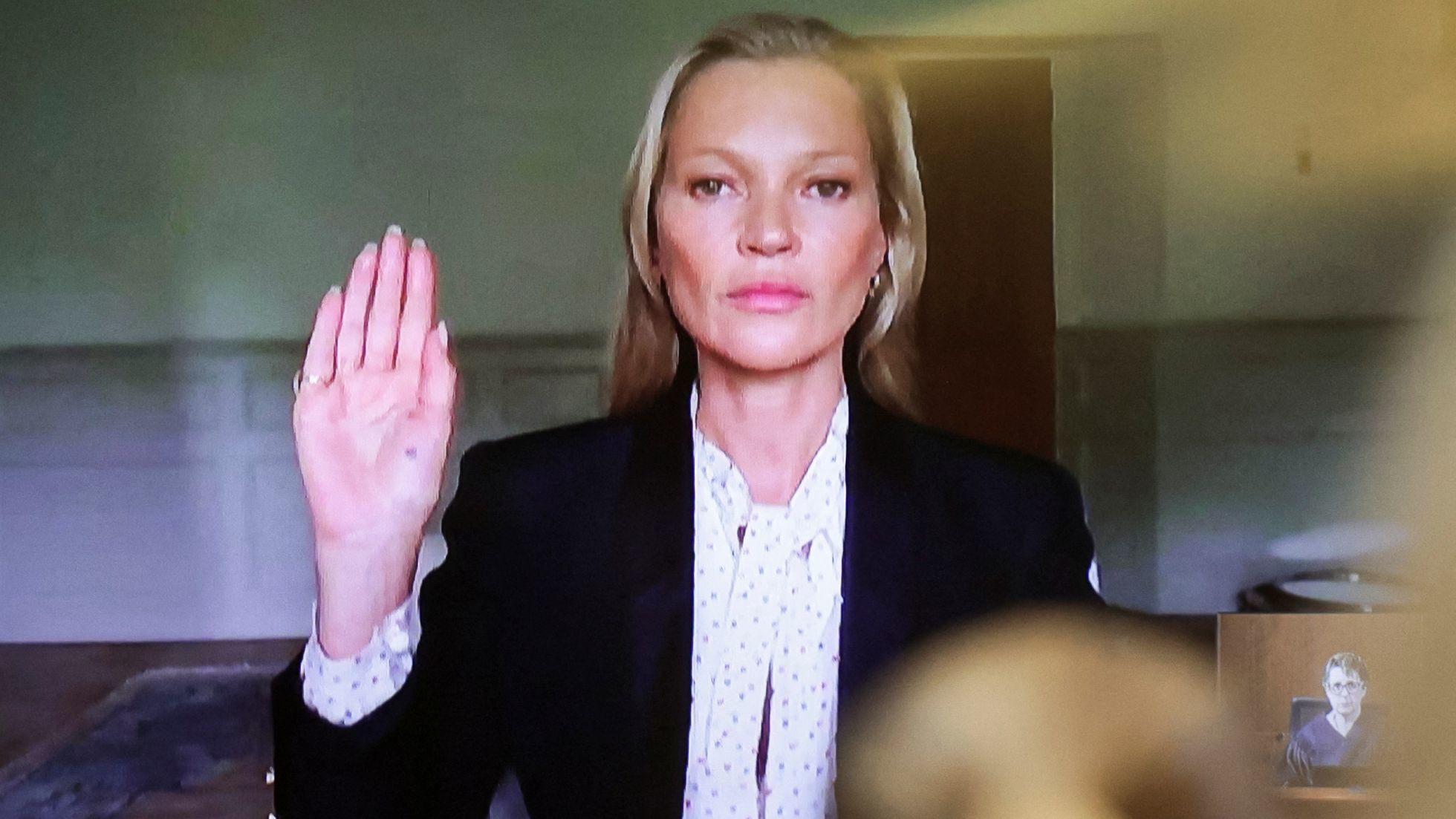 Kate Moss, durante su testimonio en el juicio de Johnny Depp contra Amber Heard.