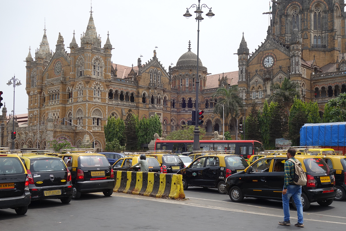 En Mumbai se pueden ver multitud de taxis por cualquier rincn.