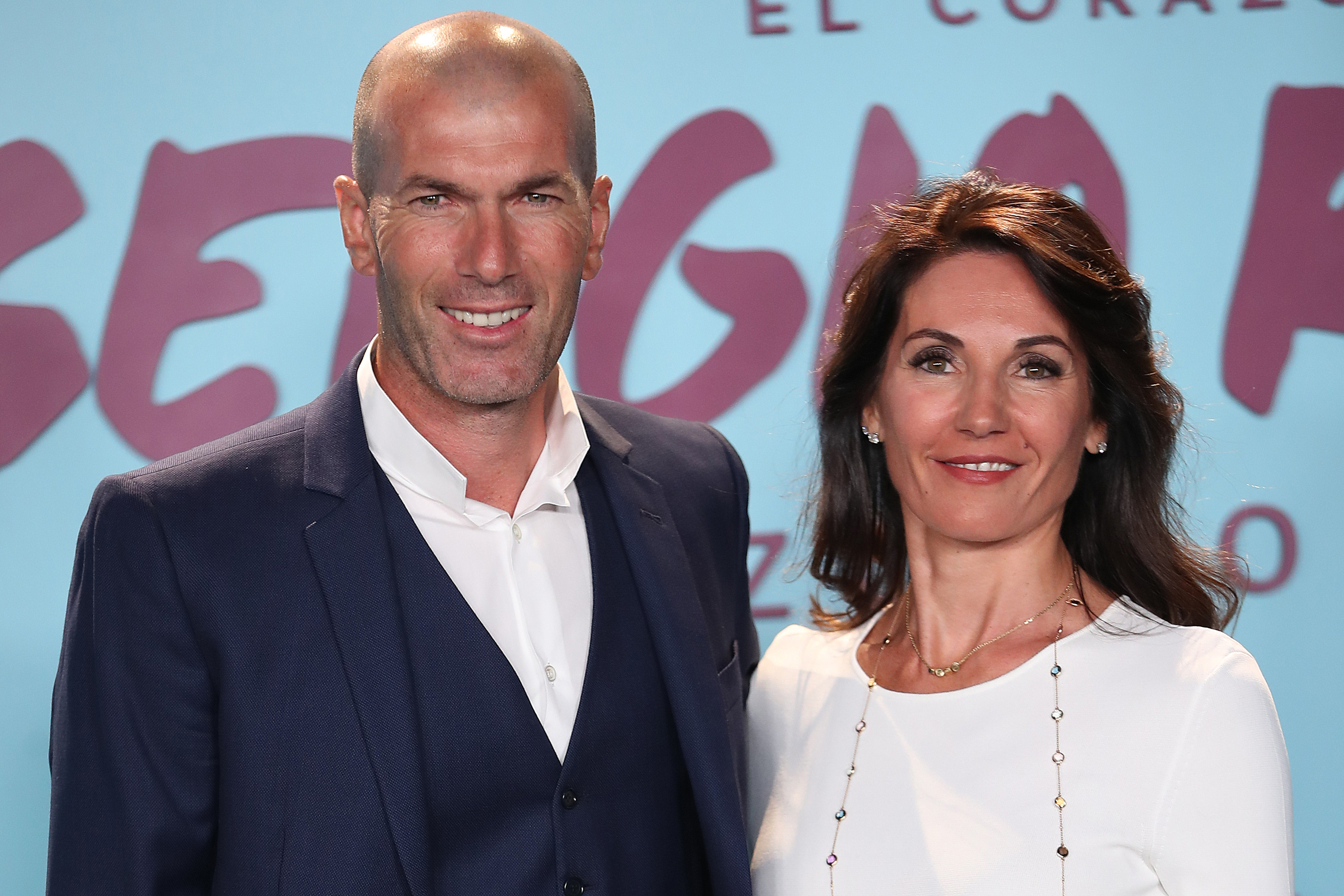 Zindine Zidane y Vronique Fernandez.