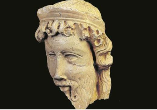 Missing bust of Bacchus.