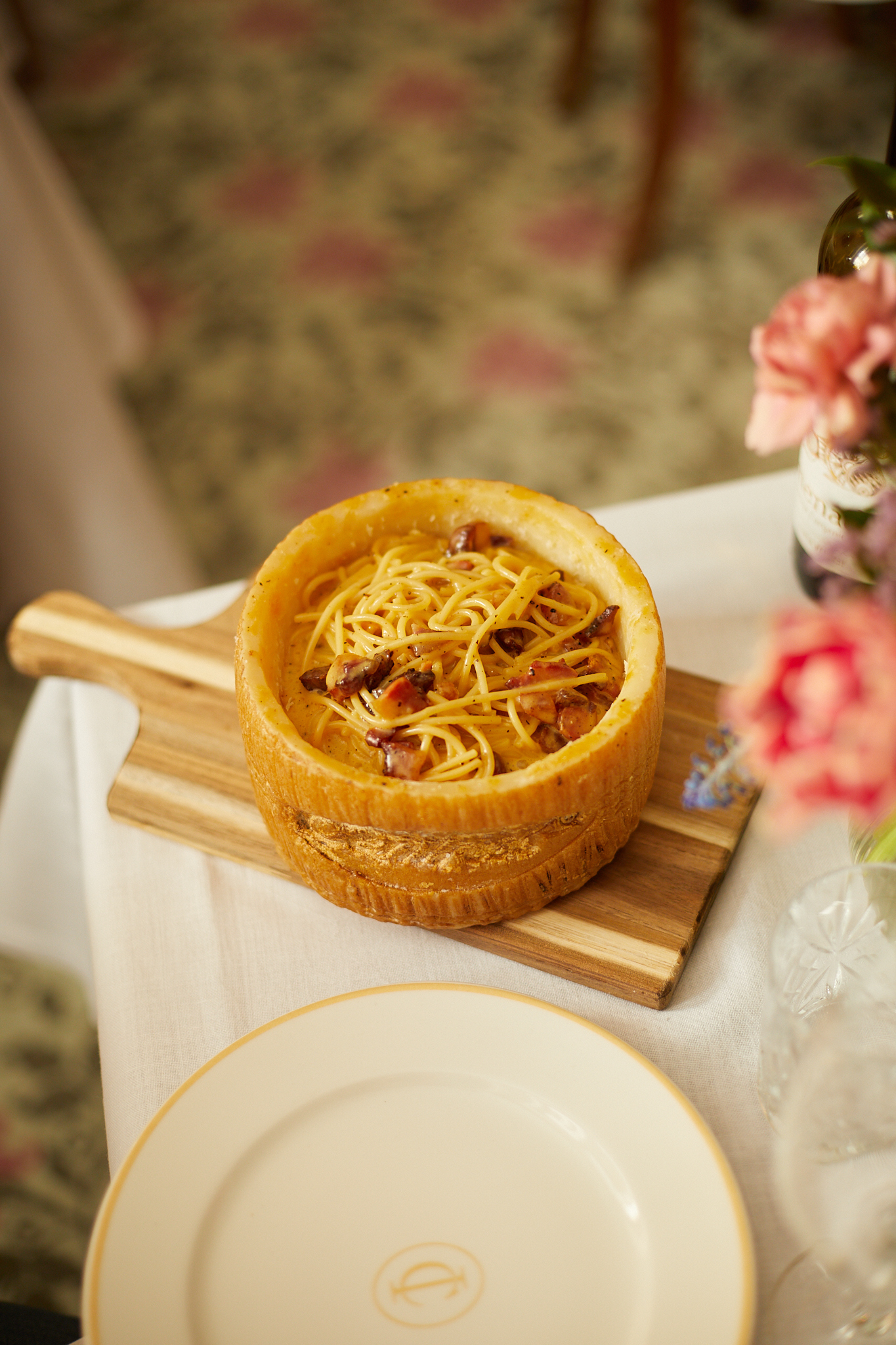 Spaghetti Carbonara at Casa Isabella.