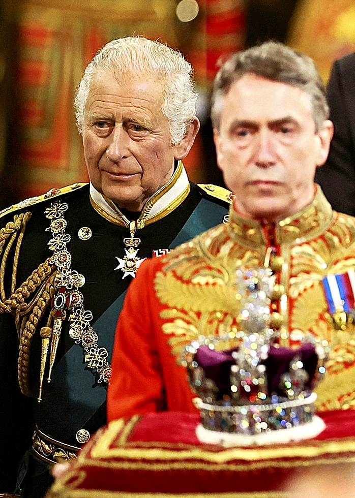 El príncipe Carlos en la apertura de las Cortes, en mayo.