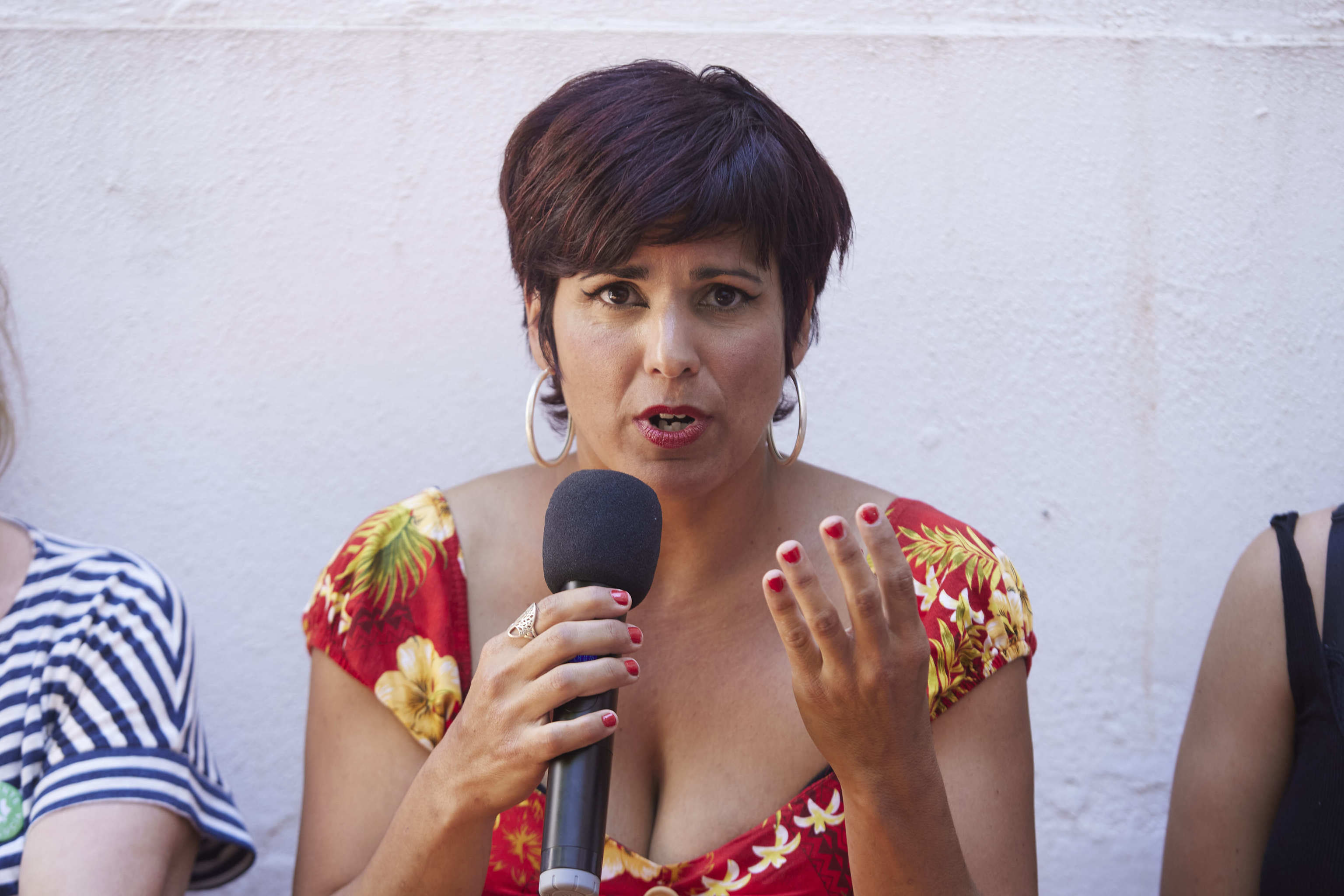 Teresa Rodrguez, durante una comparecencia ante los medios de comunicacin.