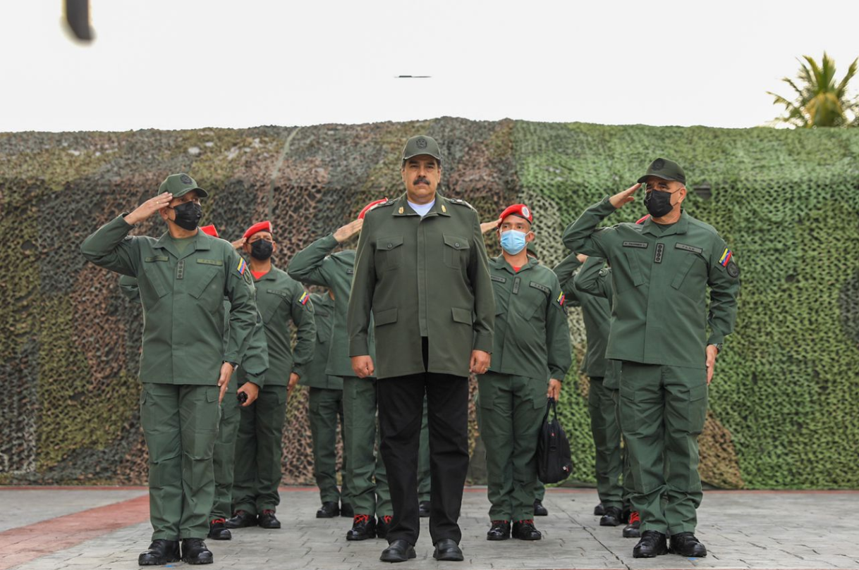Maduro is surrounded by his generals.