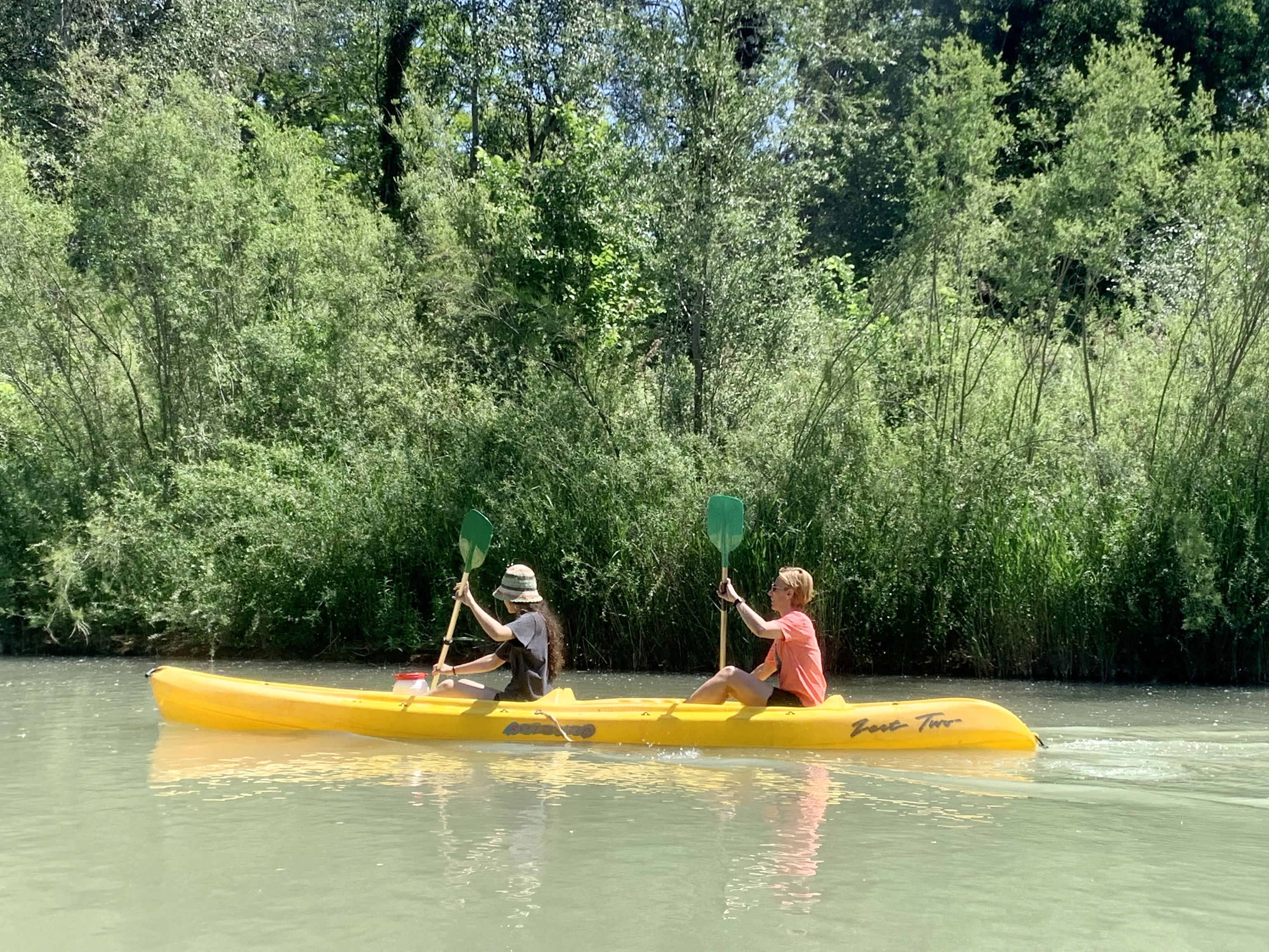 En kayak por el río Tajo.