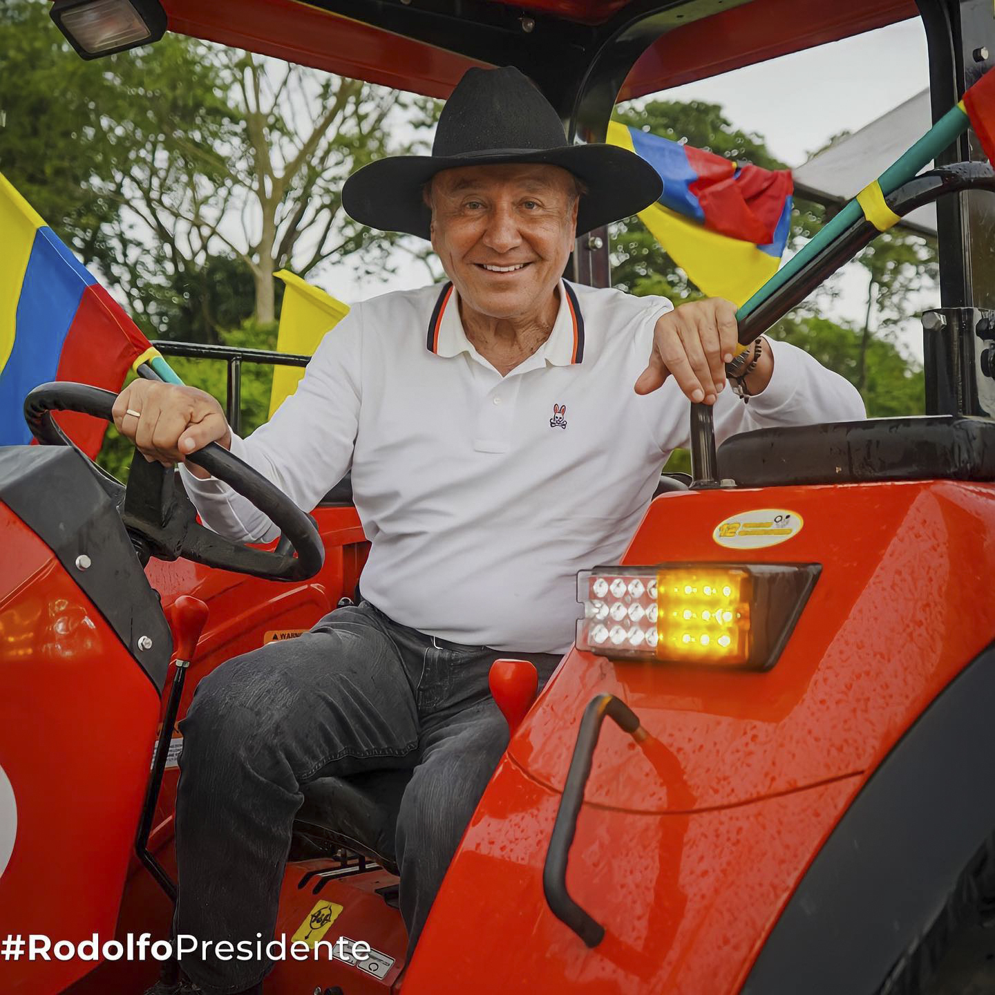 El empresario Rodolfo Hernndez durante su campaa electoral