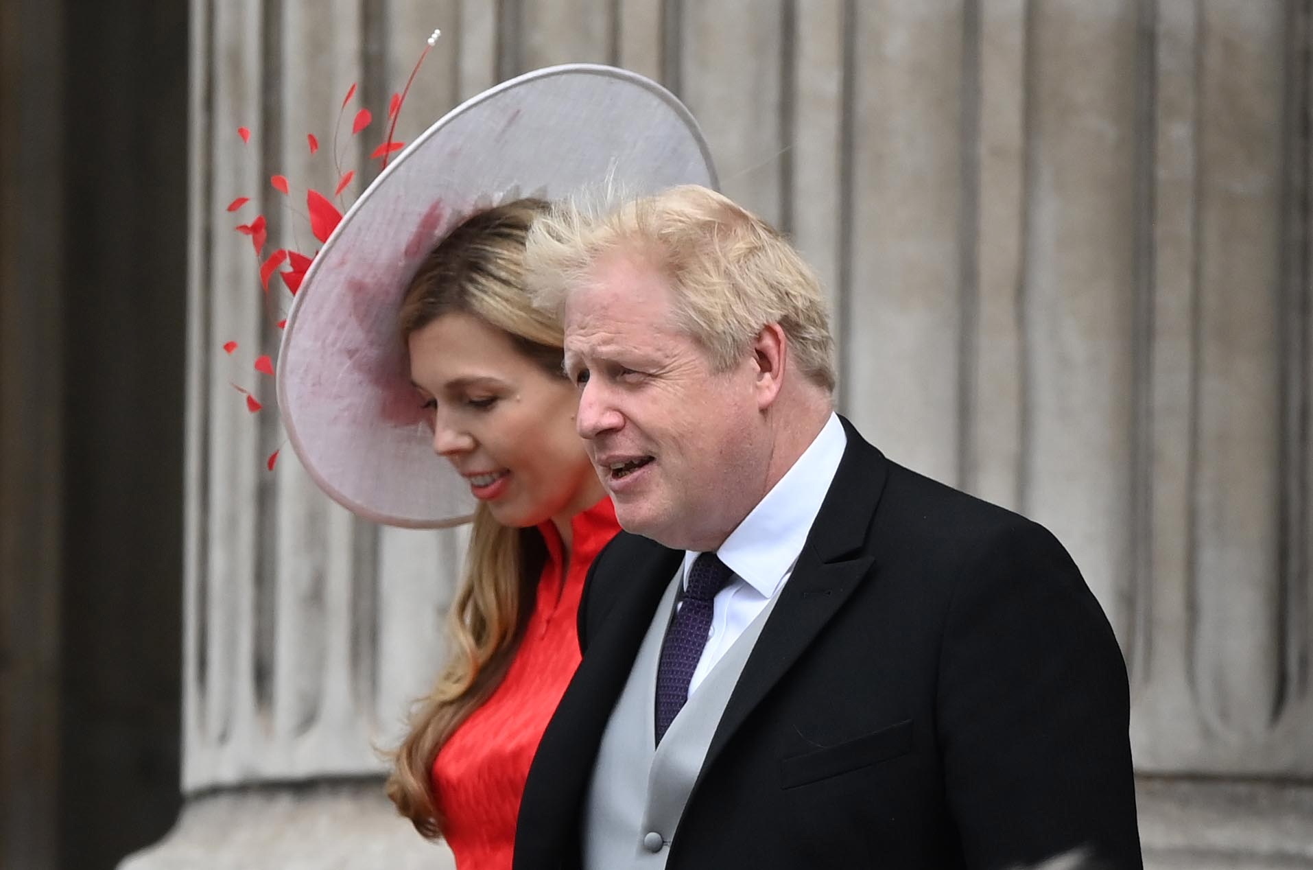Boris Johnson and his wife, Carrie, were lynched at St. Paul's Cathedral.