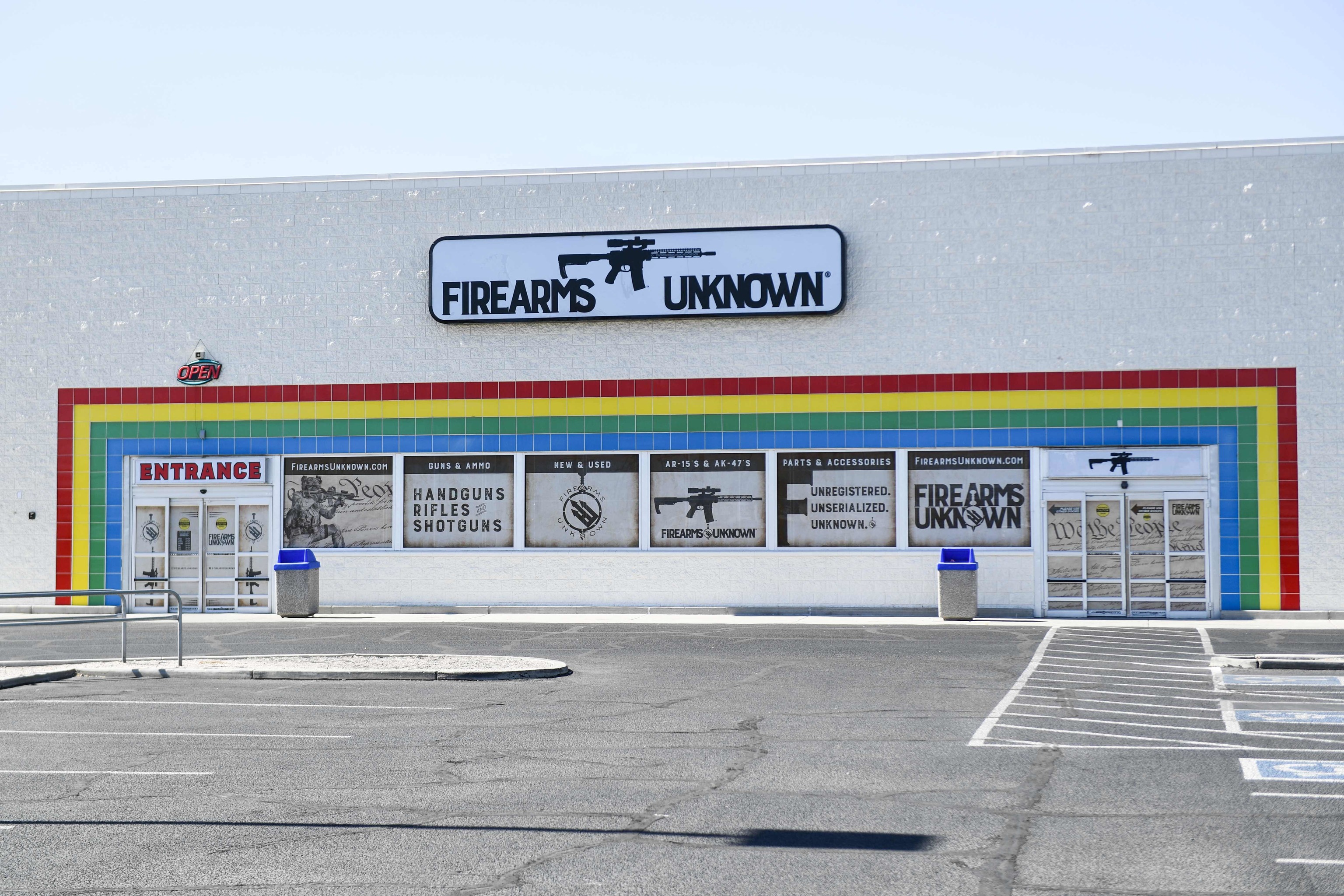 Gun shop where assault rifles can be purchased in Yuma, Arizona.