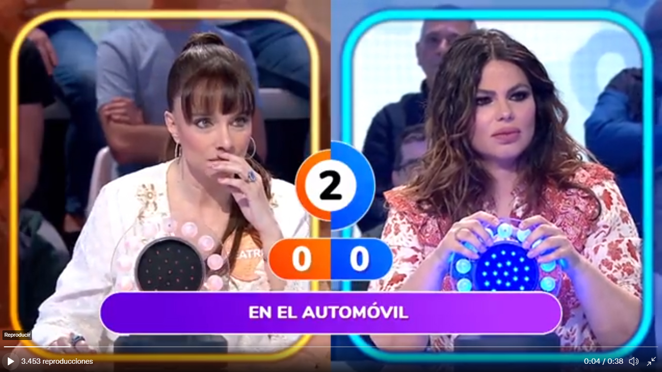 Beatriz Rico y Marisa Jara participando en Pasapalabra de Antena 3.