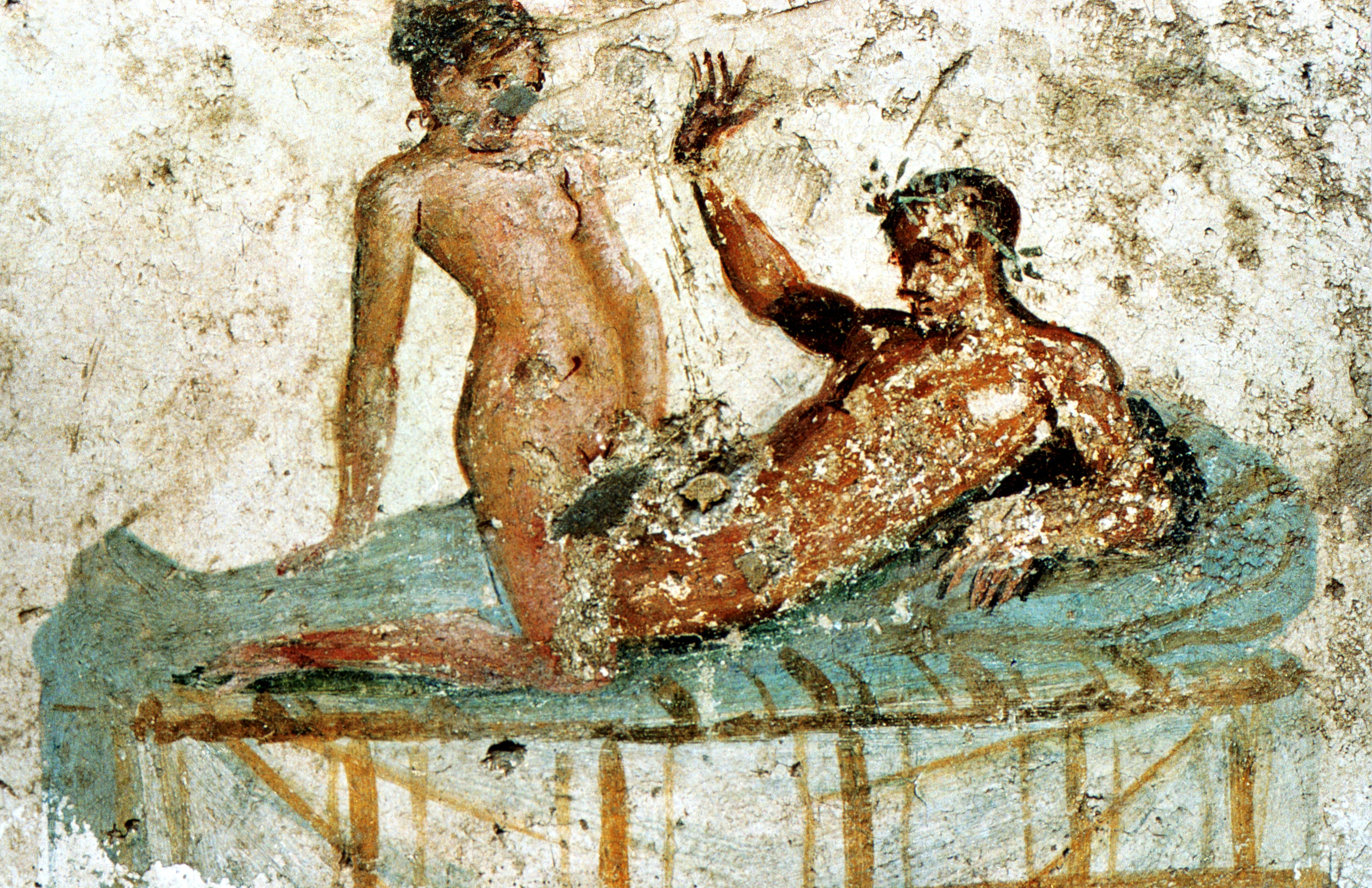 Pompeii.  one of the sex frescoes of